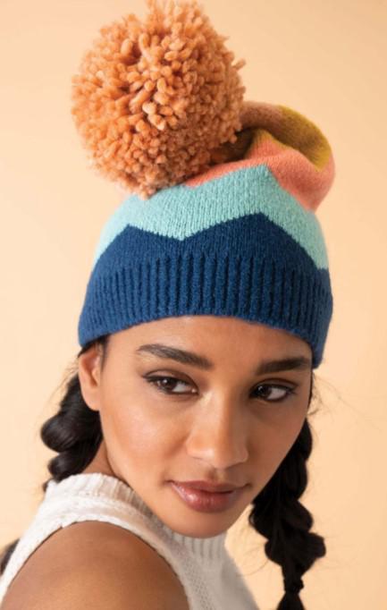 Zig Zag Knit Hat