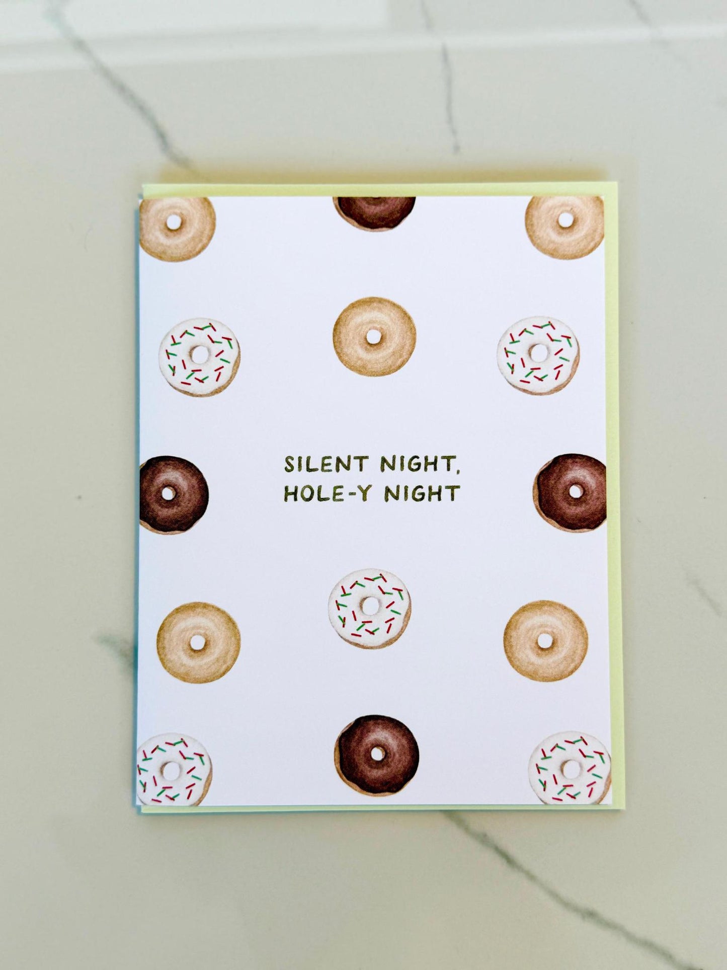 Silent Night Hole-y Night Greeting Card