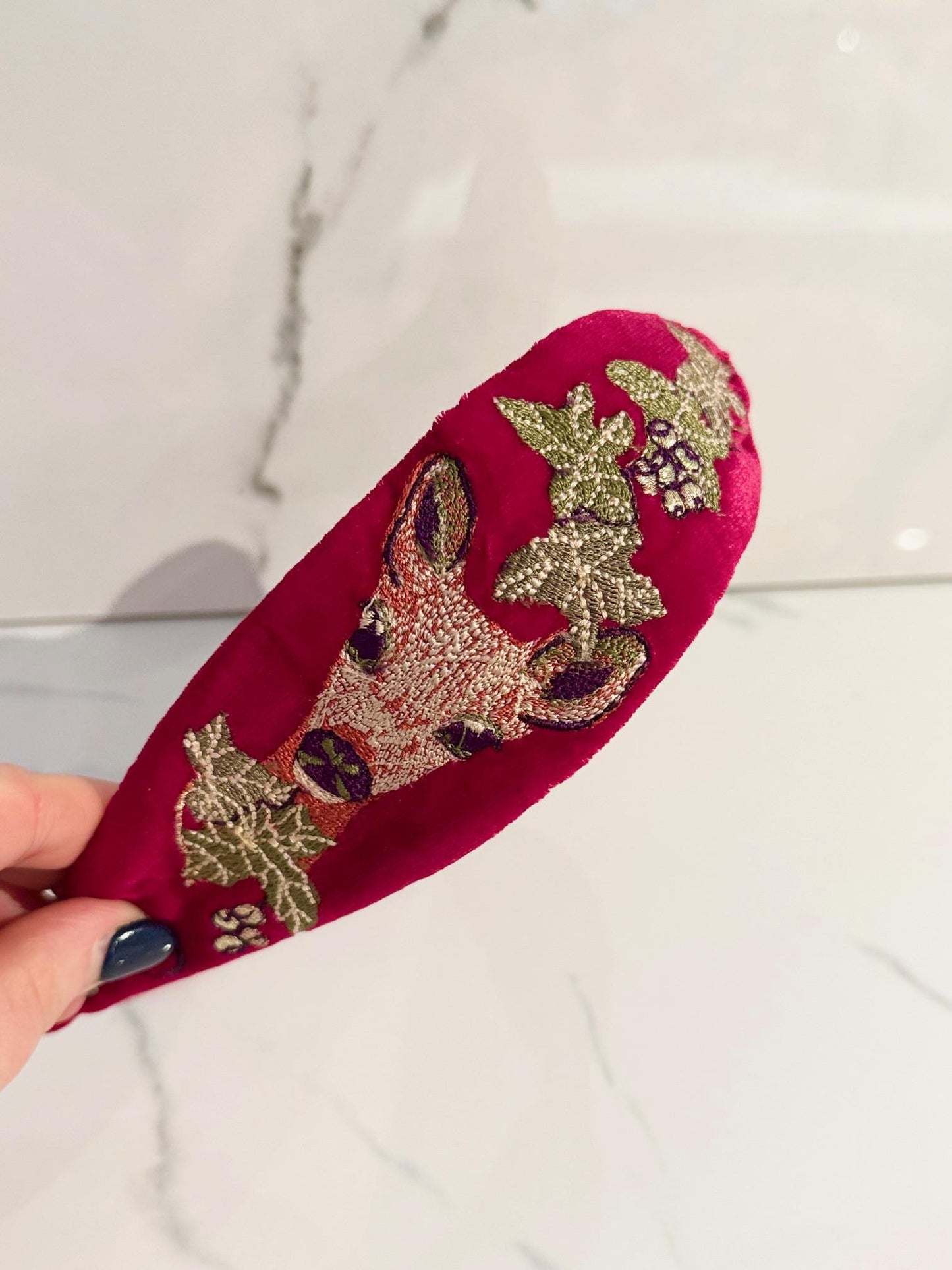 Wine Velvet Headband