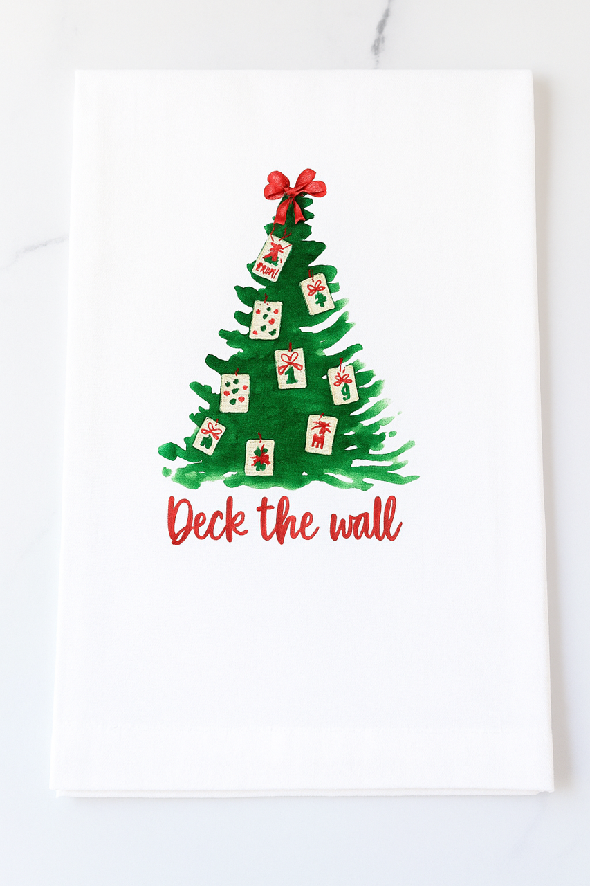 Mahjong Deck the Wall Hand Towel