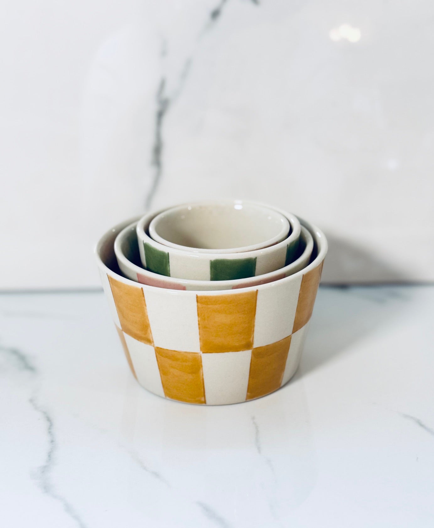Hand Painted Nesting Bowls - Set of 4