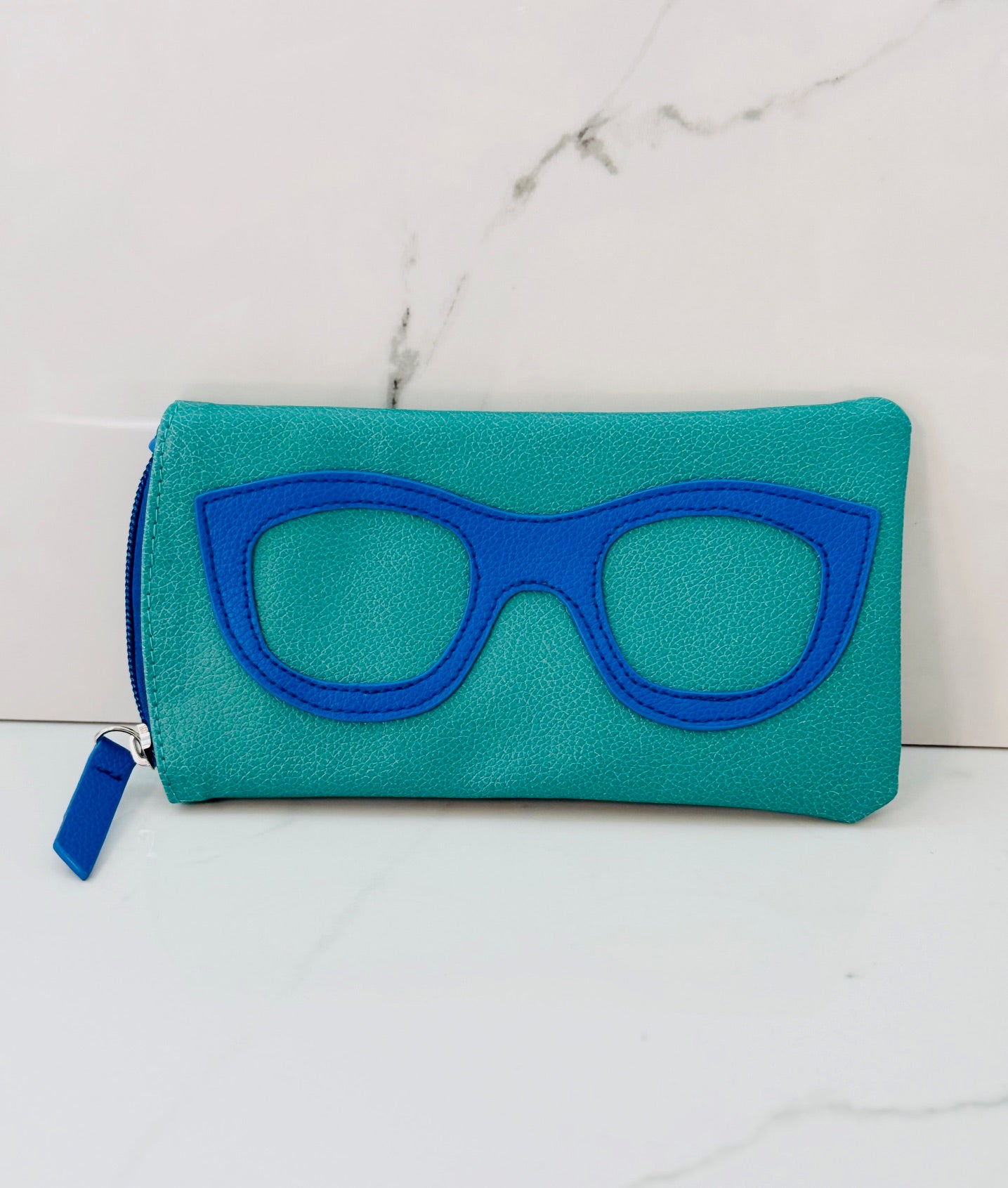 Eyeglass Case - Teal and blue