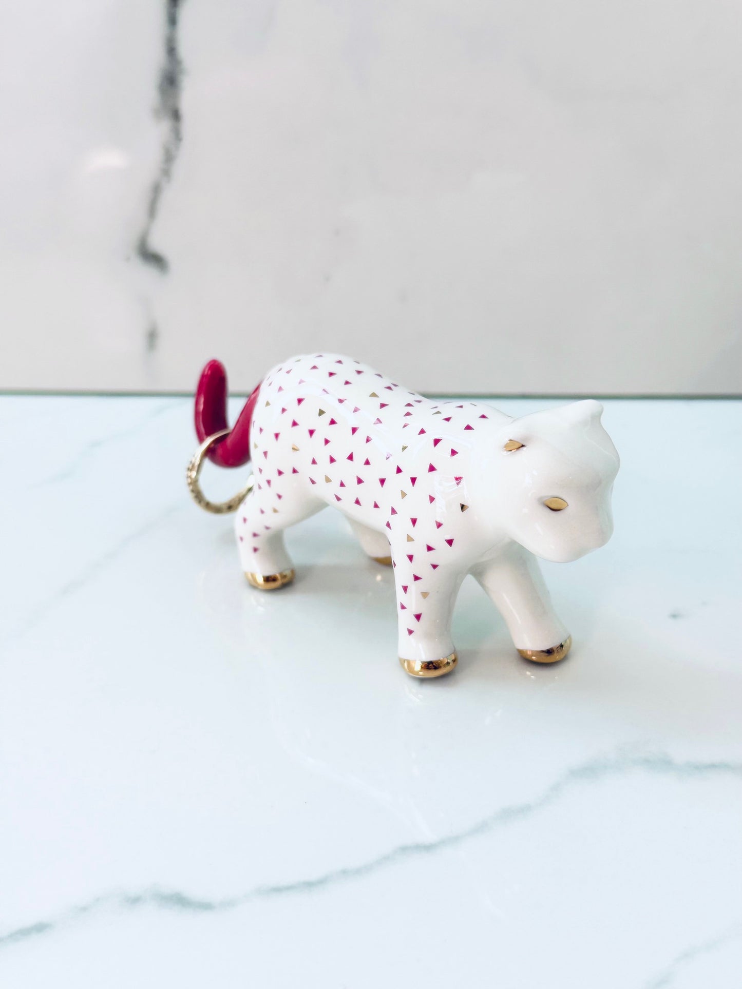 Ceramic Jaguar Ring Holder