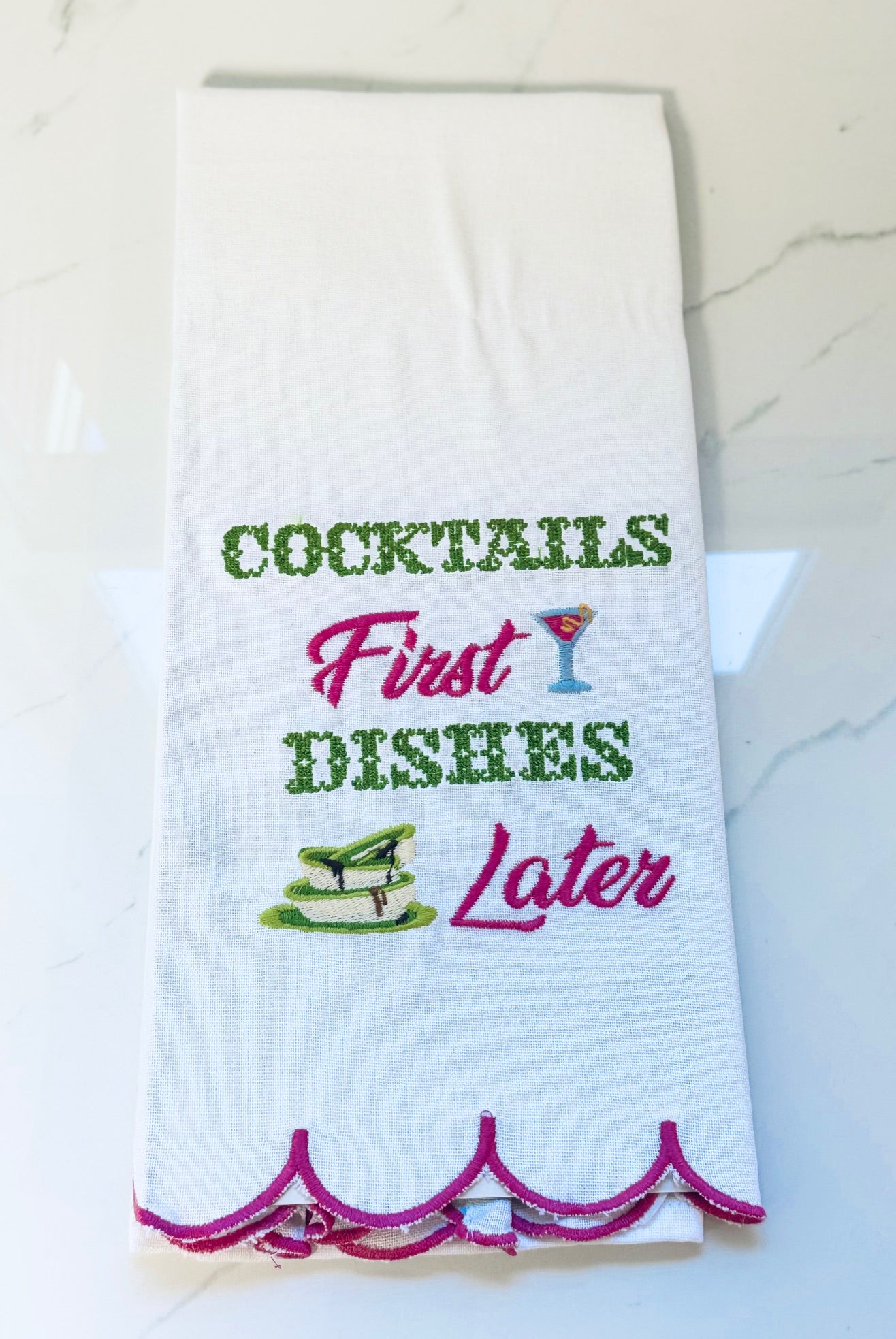 Cocktails First, Dishes Later Towel