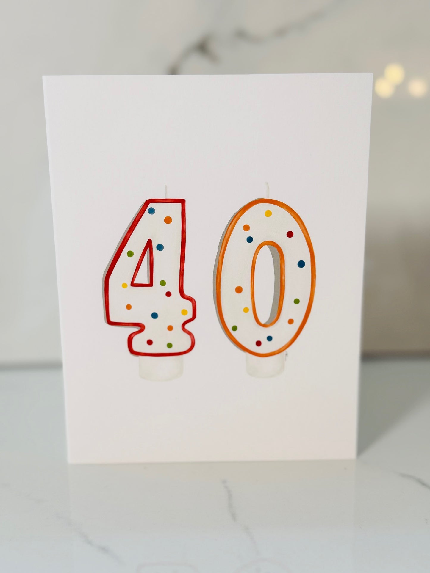 40 Birthday Candles Card