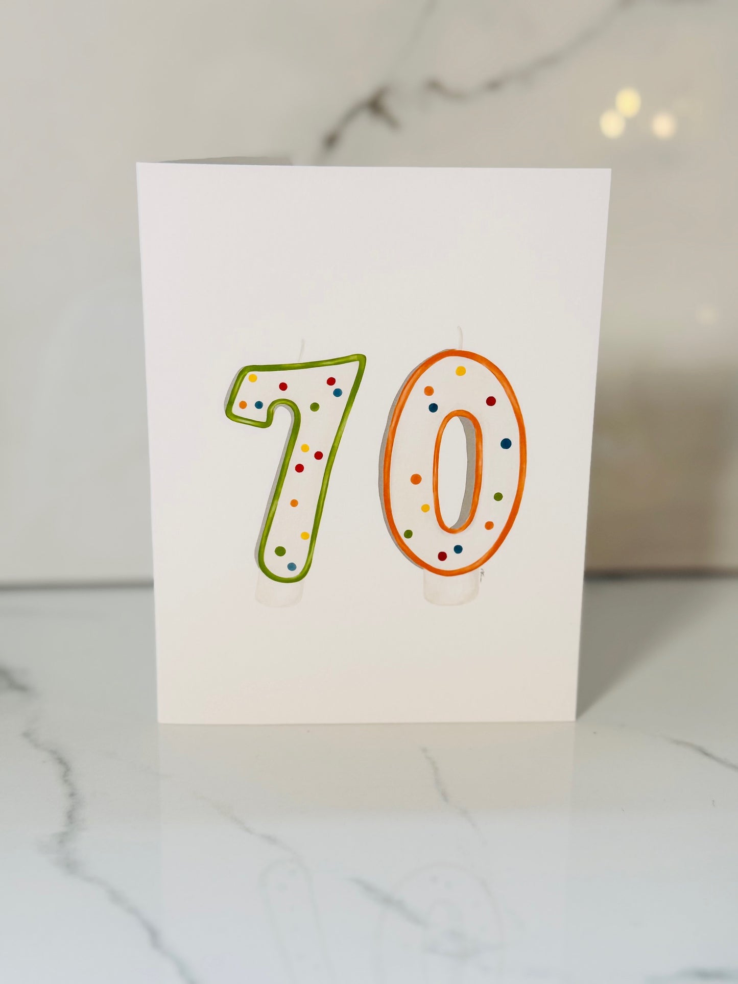 70 Birthday Candles Card