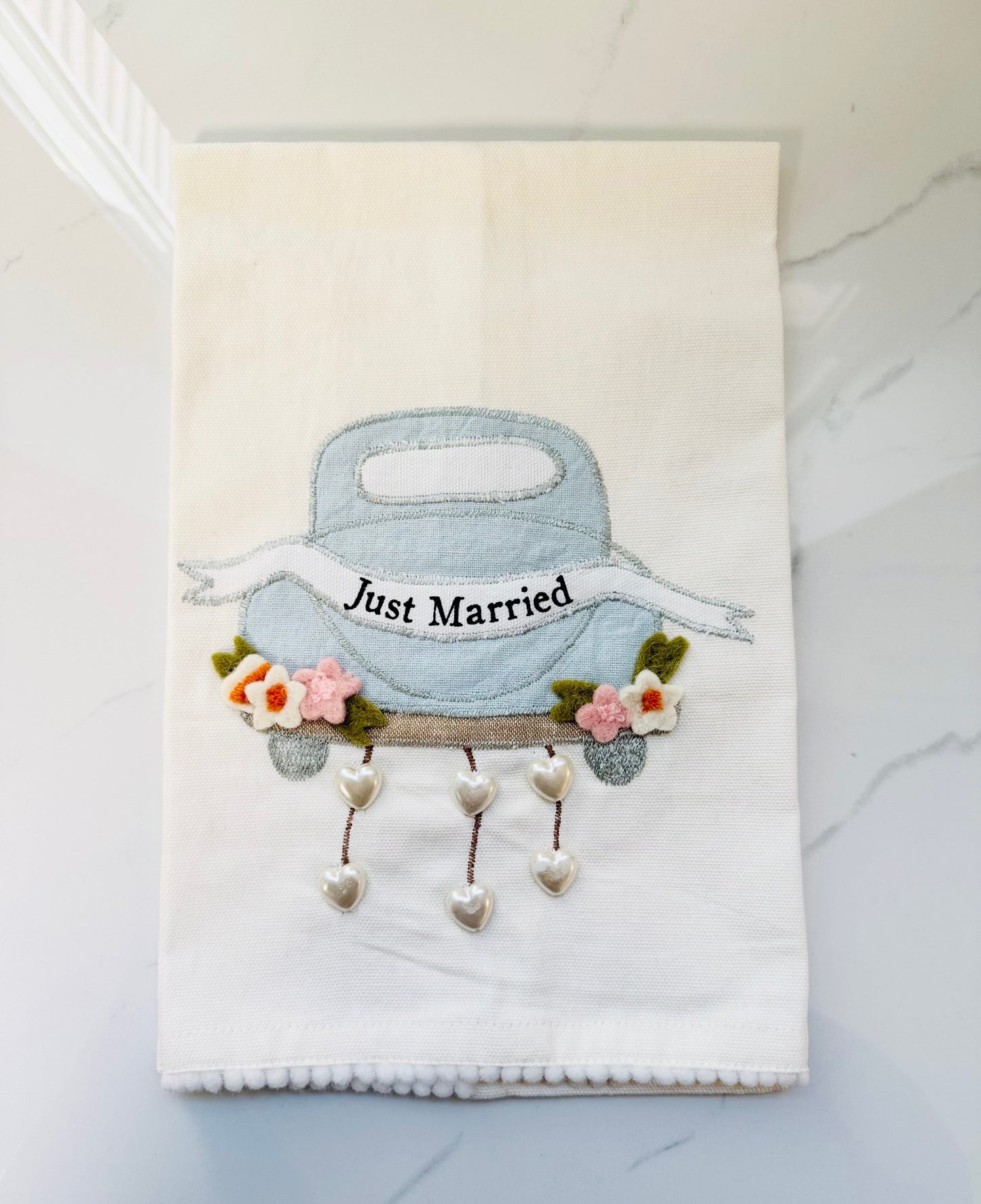 Just Married Wedding Towel