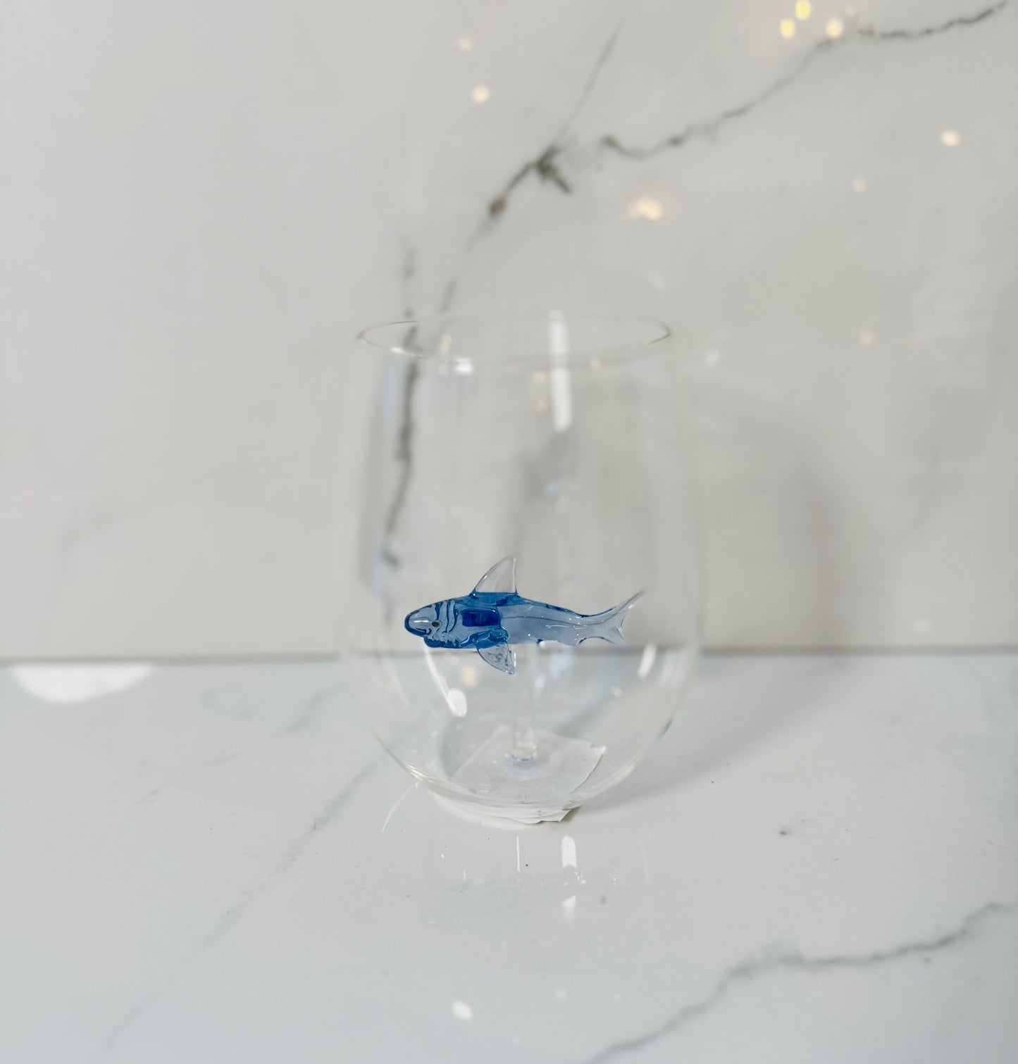 Shark Stemless Wine Glass