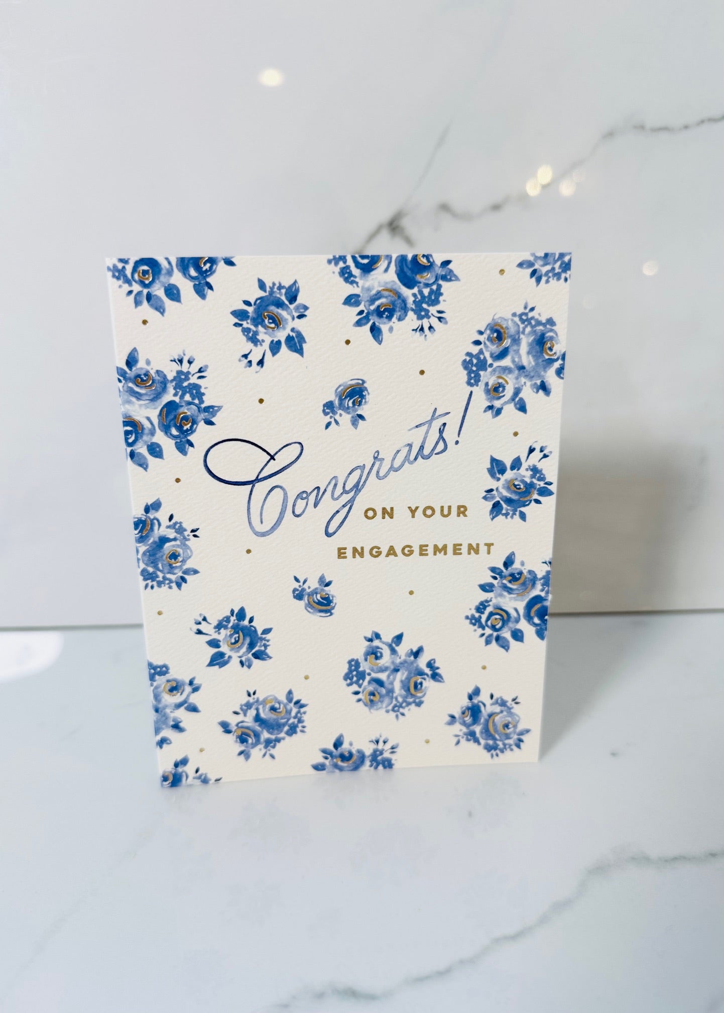 French Blue Engagement Card