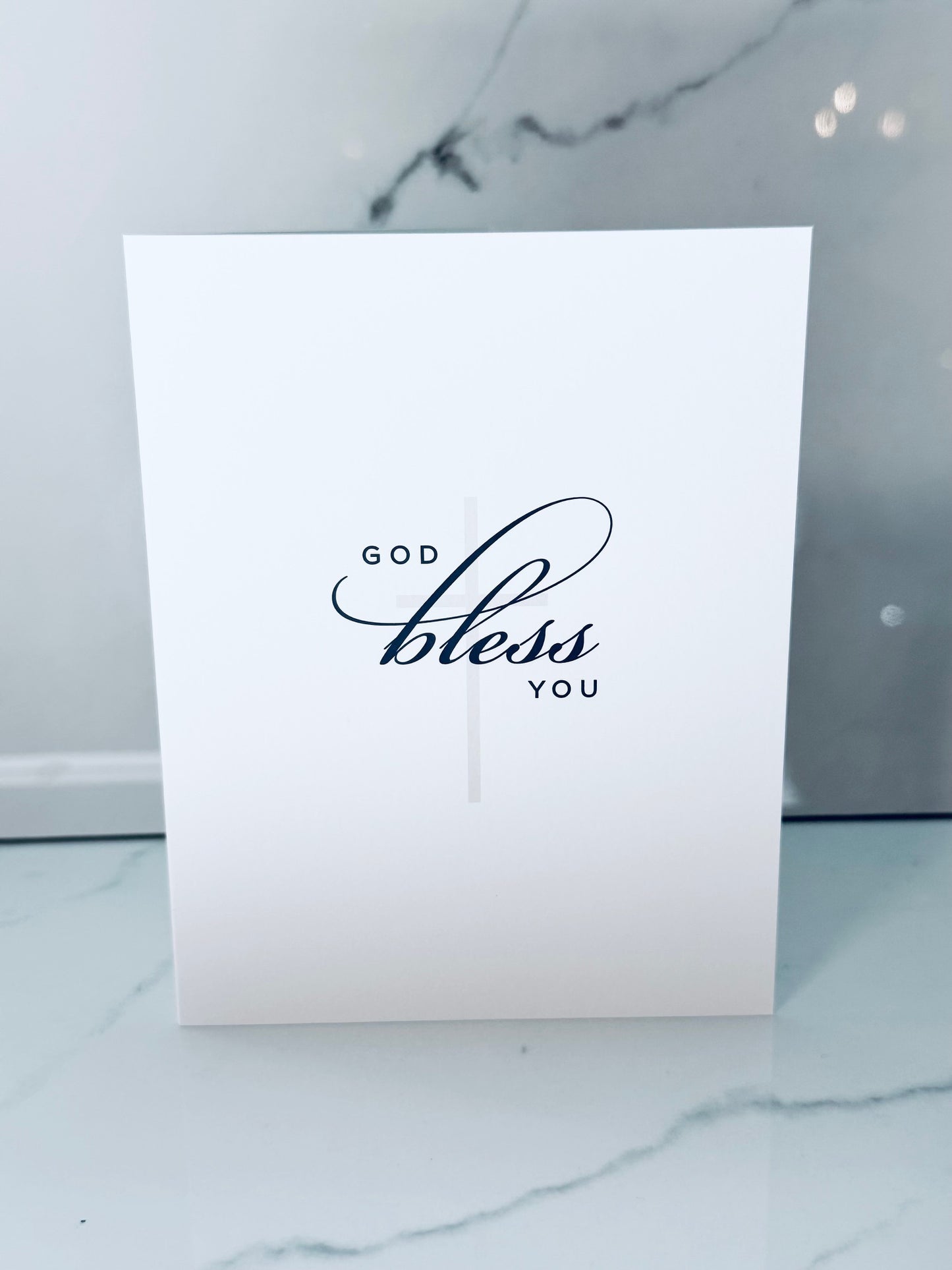 Silver Cross Greeting Card