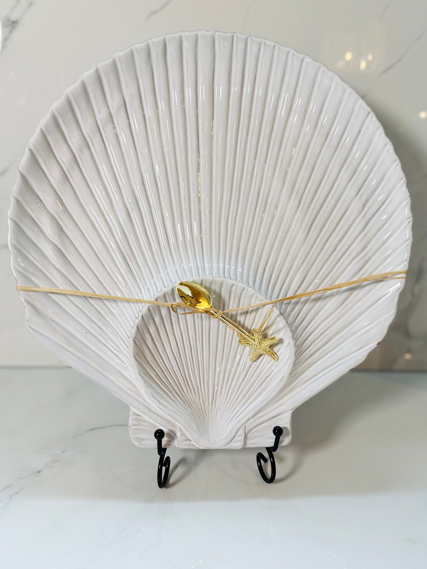Fan Shell Chip & Dip Set