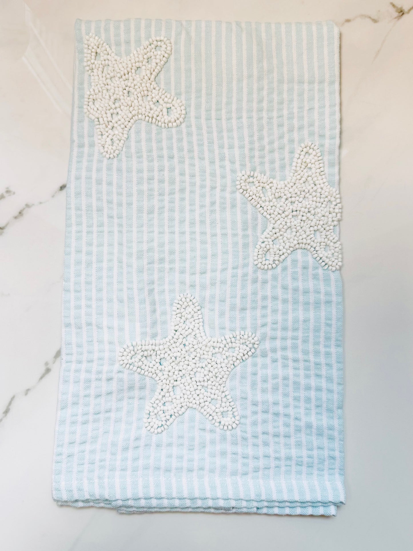 Starfish Beaded Towel