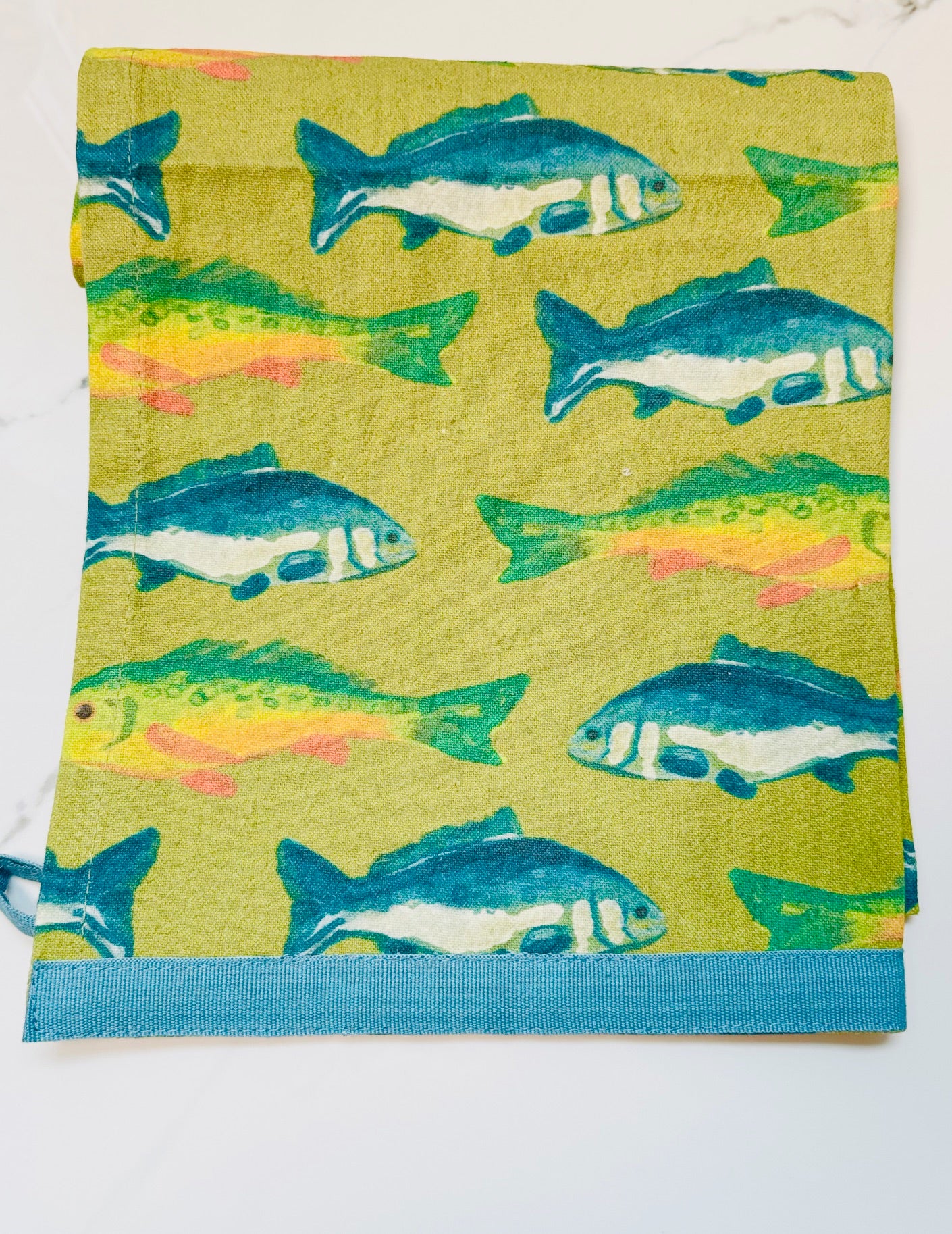 Green Fish Towel