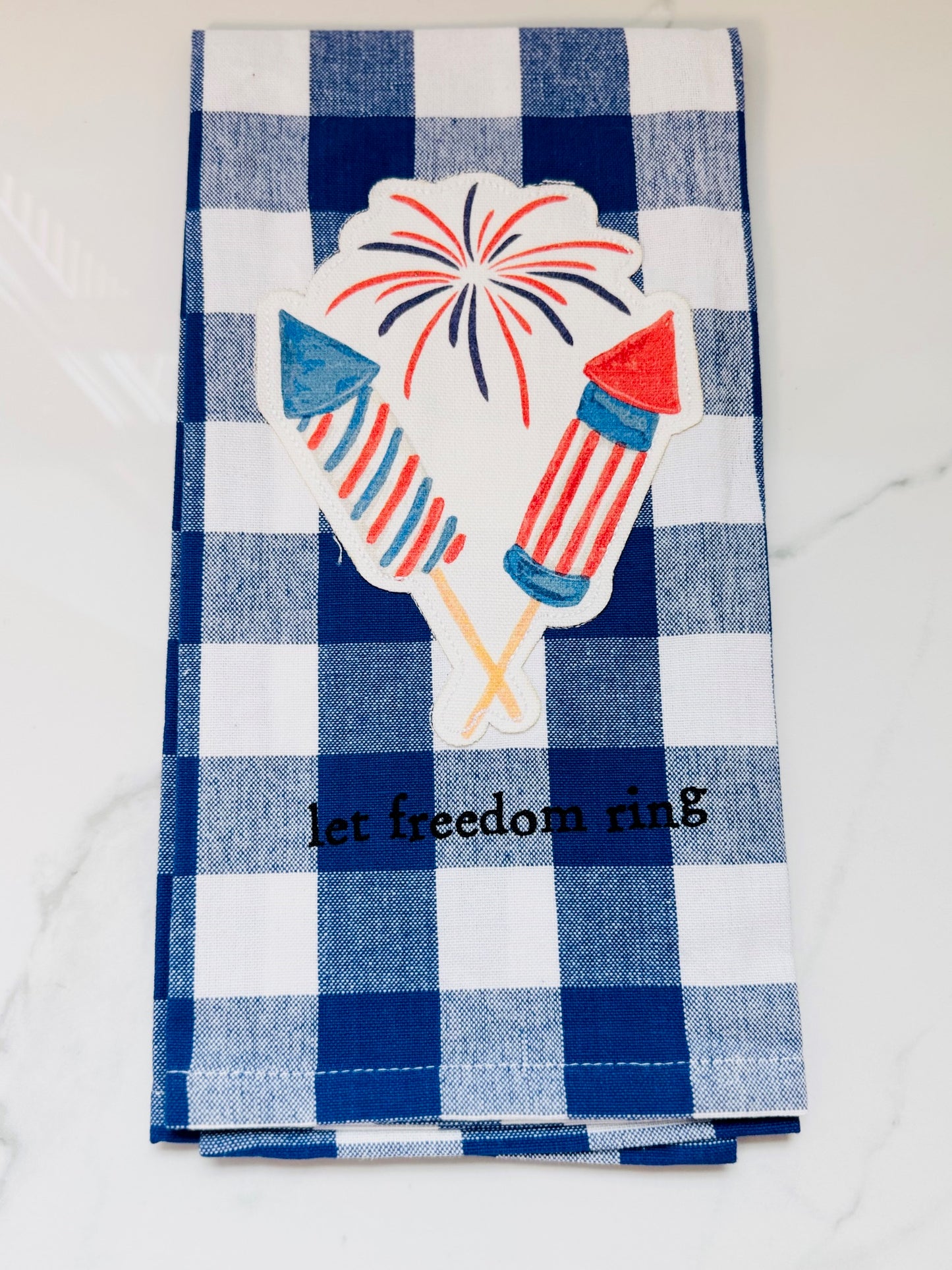 Firework Patch Americana Towel