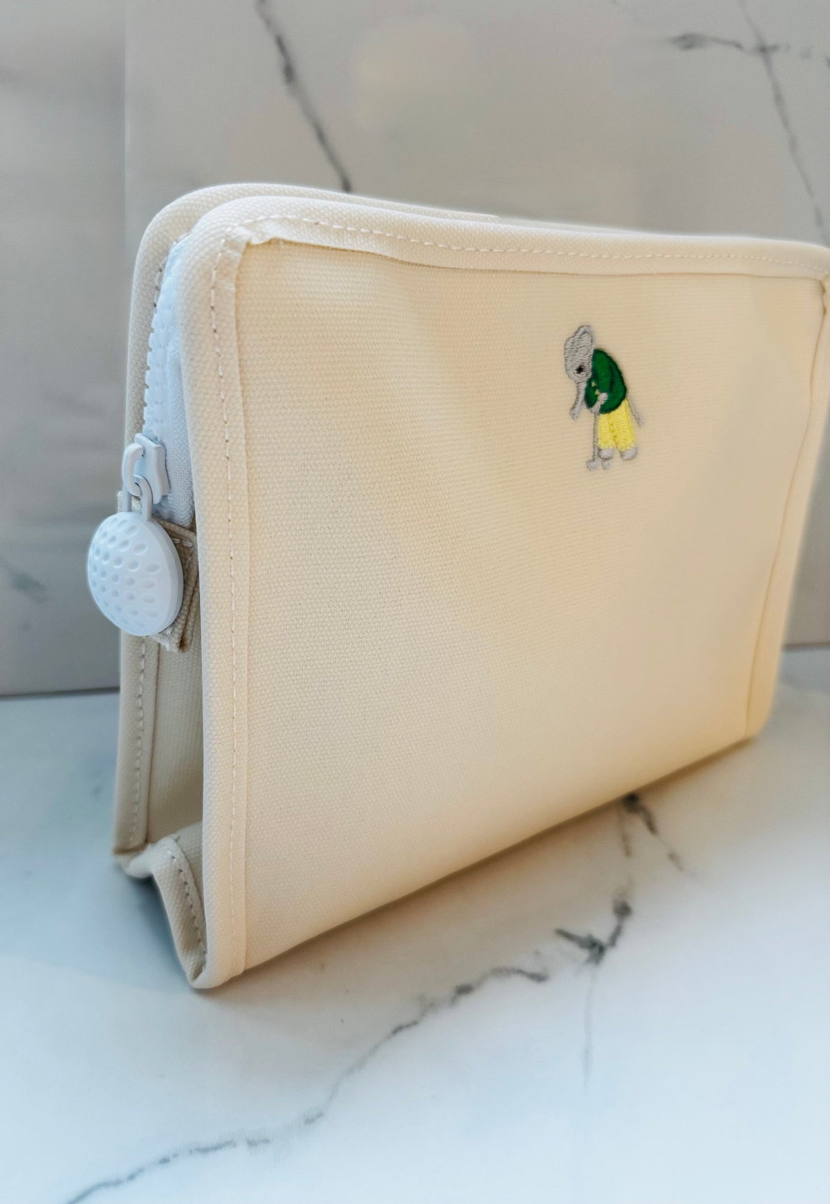 Ernie Golf Elephant Coated Canvas Zip Pouch