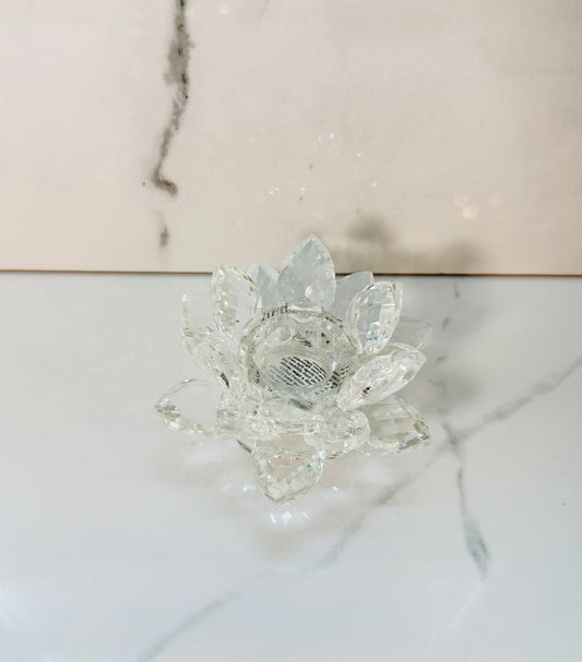 Small Crystal Lotus Candle Holder