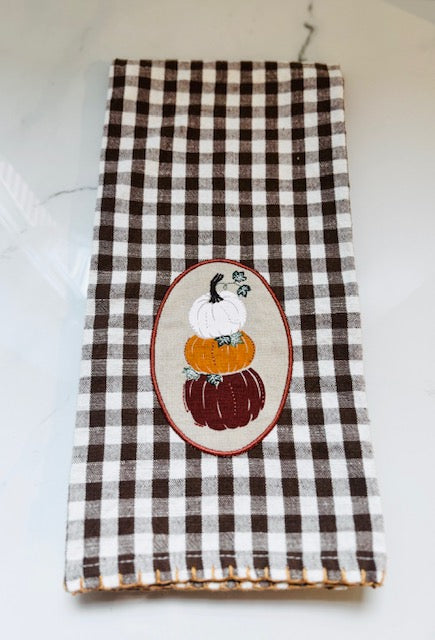Autumn Pumpkin Stack Hand Towel