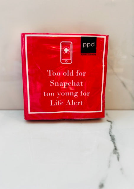 Snapchat Cocktail Napkins