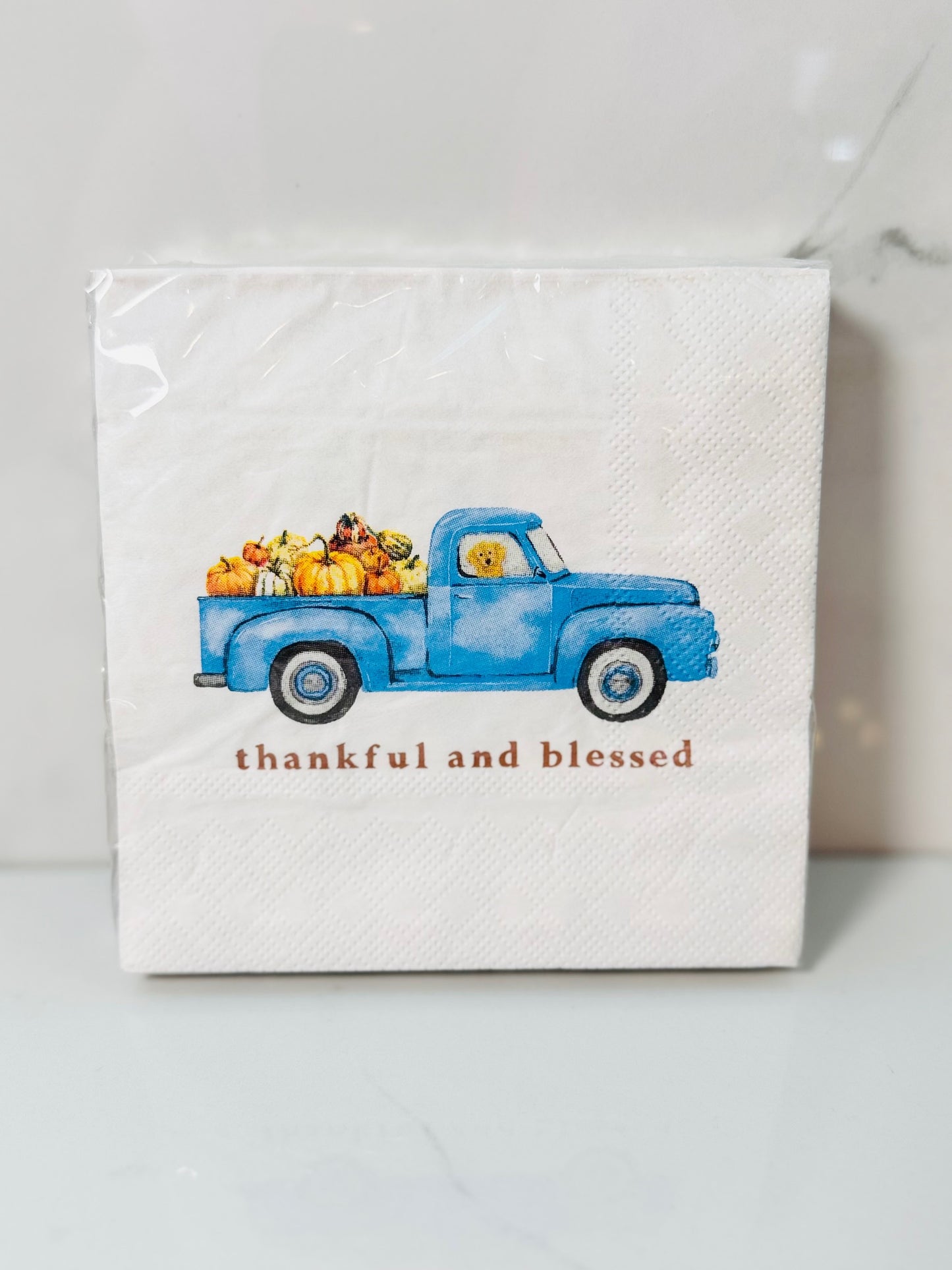 Thankful and Blessed Cocktail Napkins