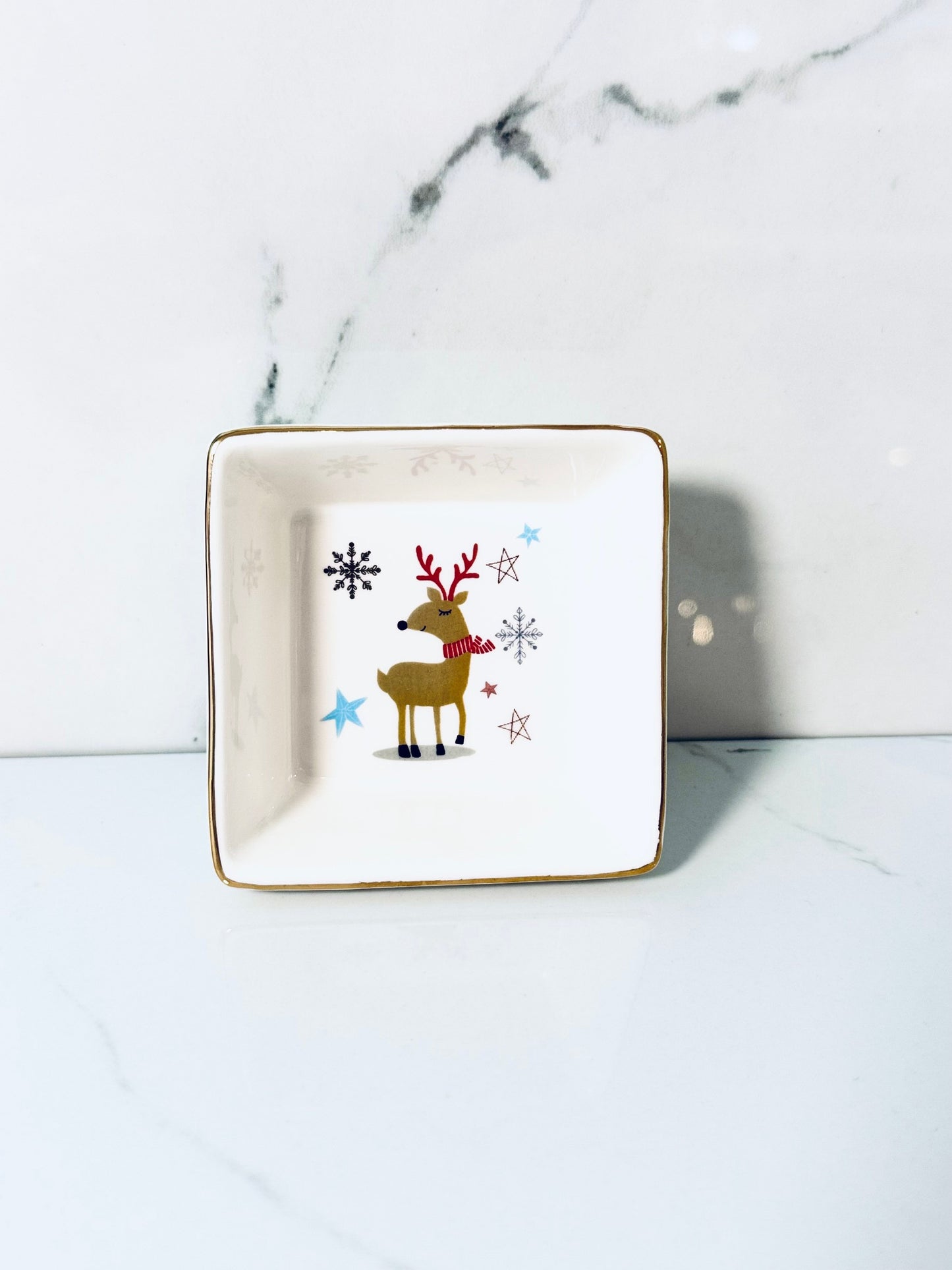 Reindeer Square Dish