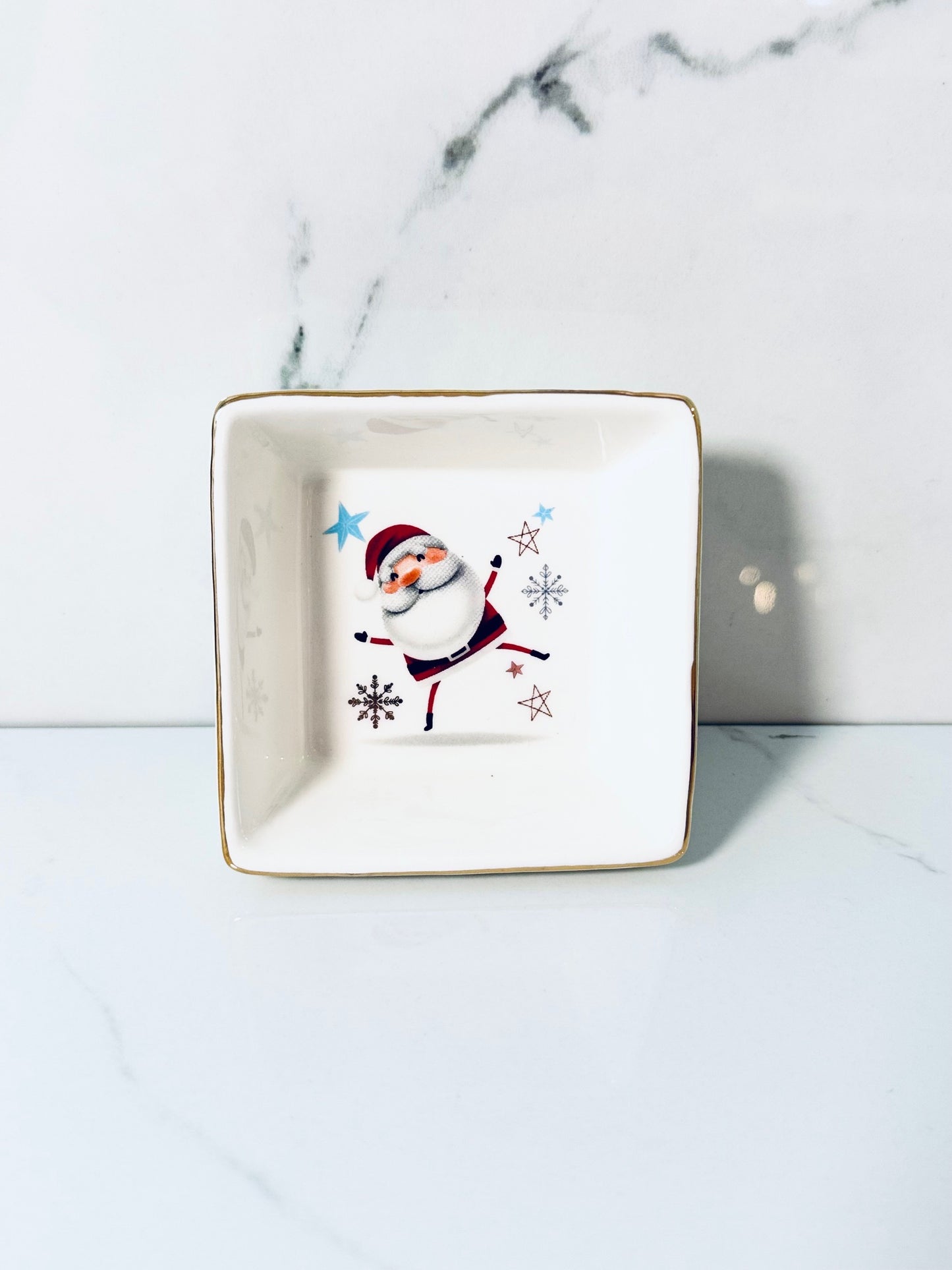 Santa Square Dish