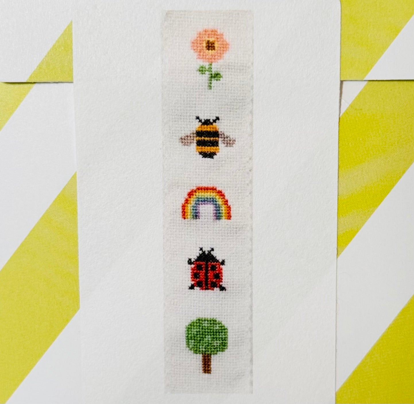 Nature Rainbow Bookmark Cross Stitch Kit