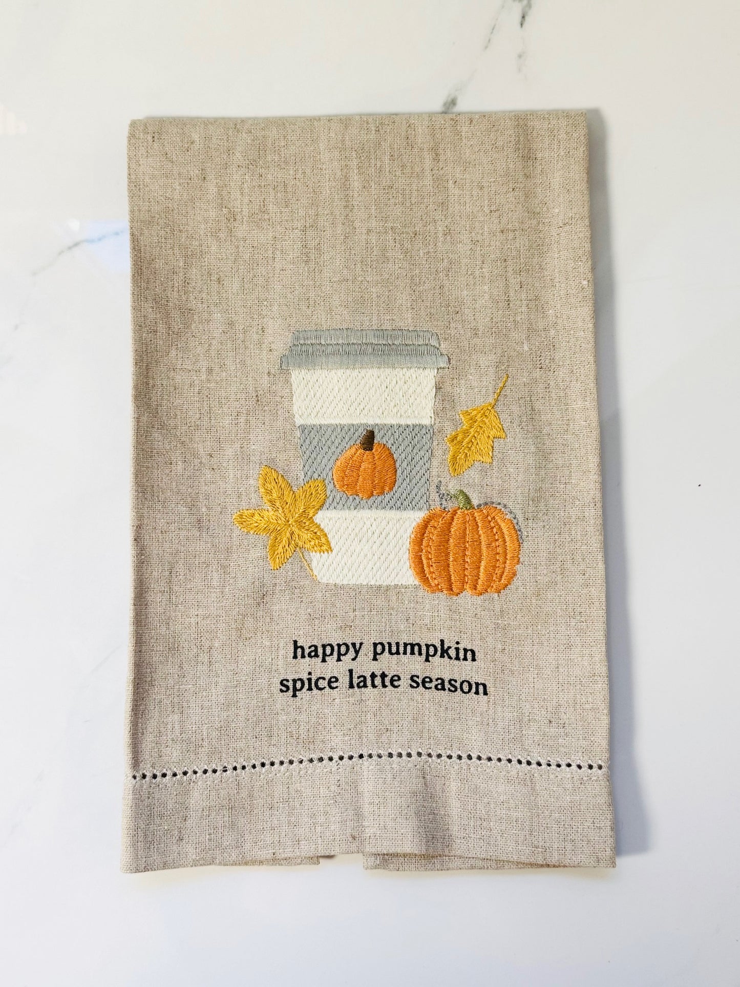 Pumpkin Spice Latte Hand Towel