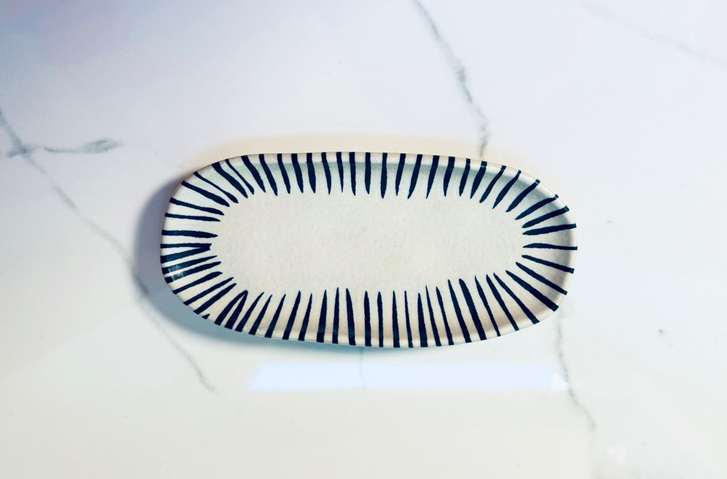 Mini Striped Shallow Platter