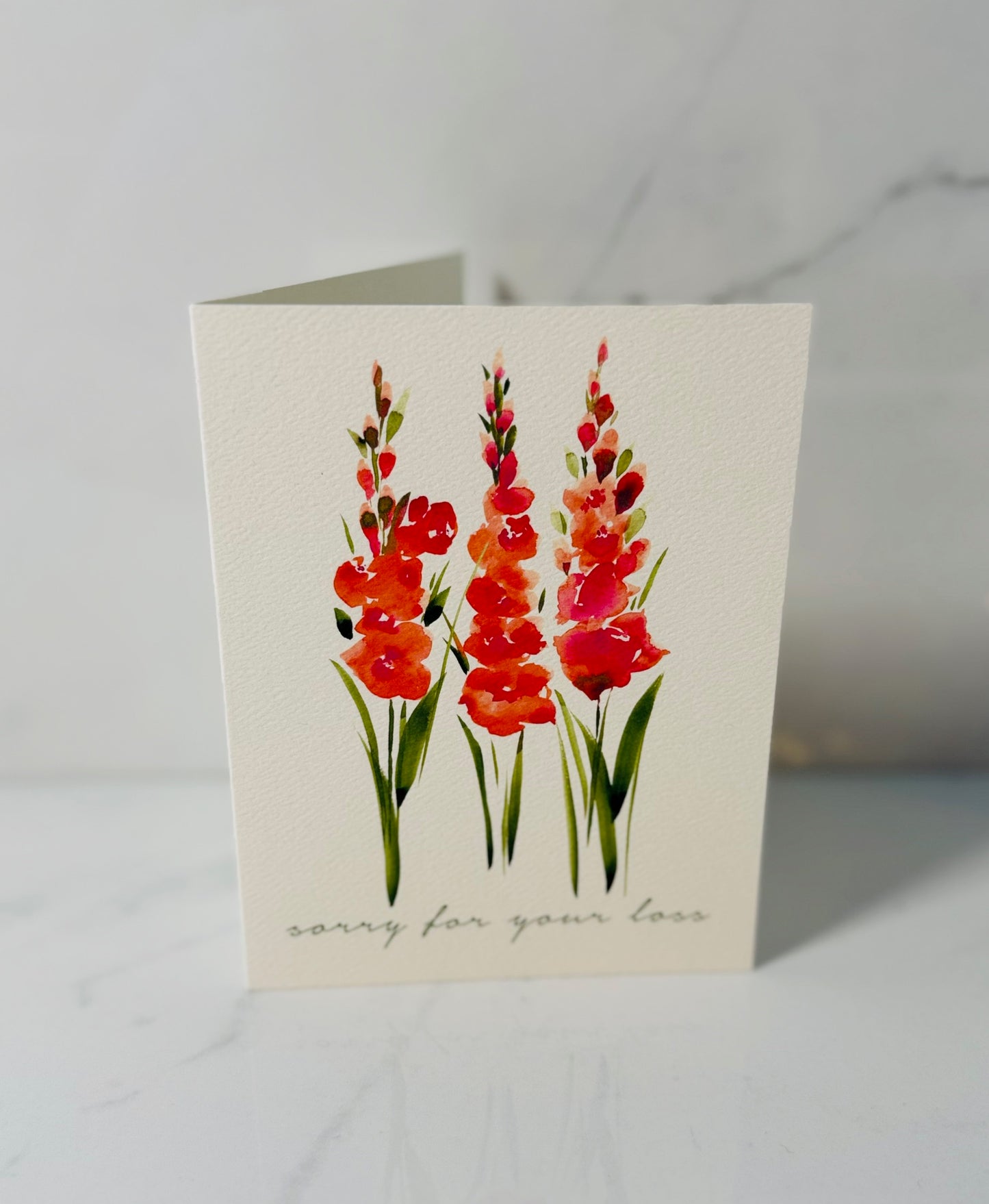 Gladiolas Sympathy Card
