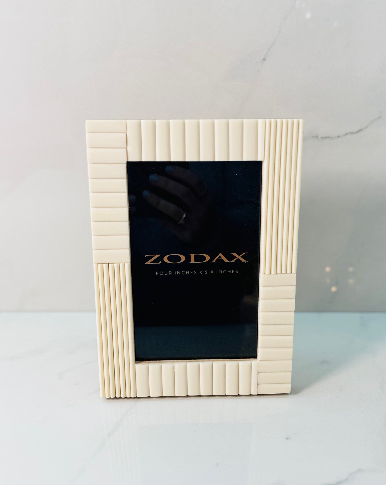 5X7 Cream Ribbed Photo Frame
