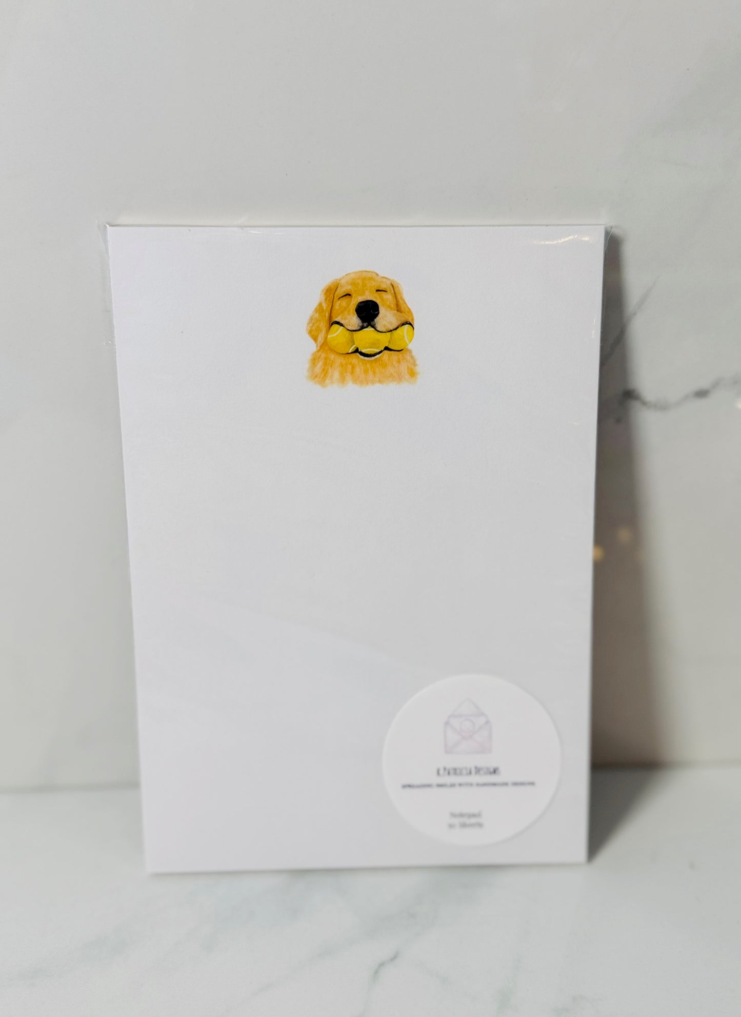 Dog with Tennis Balls Notepad