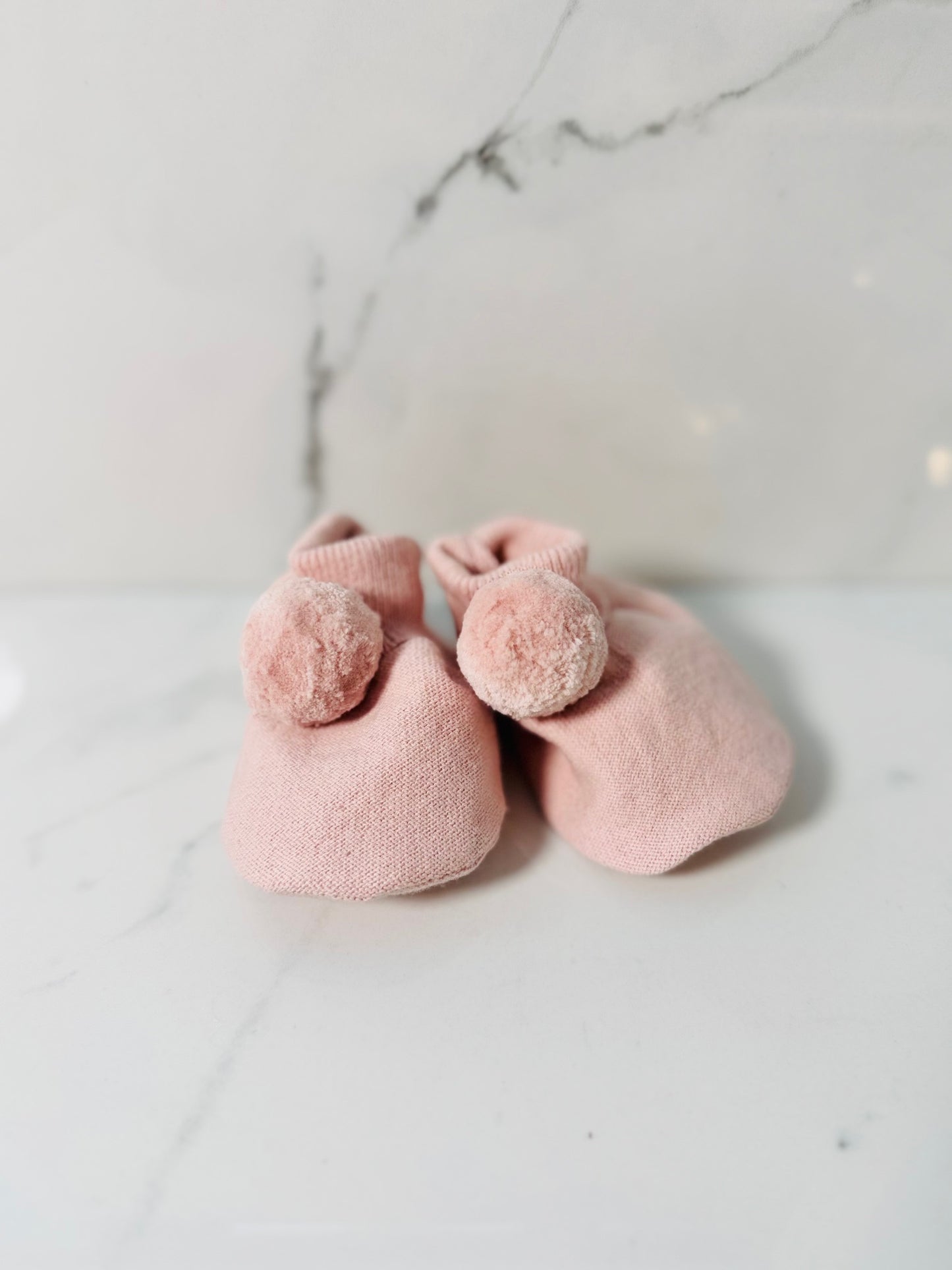 Pom Pom Baby Bootie - Pink