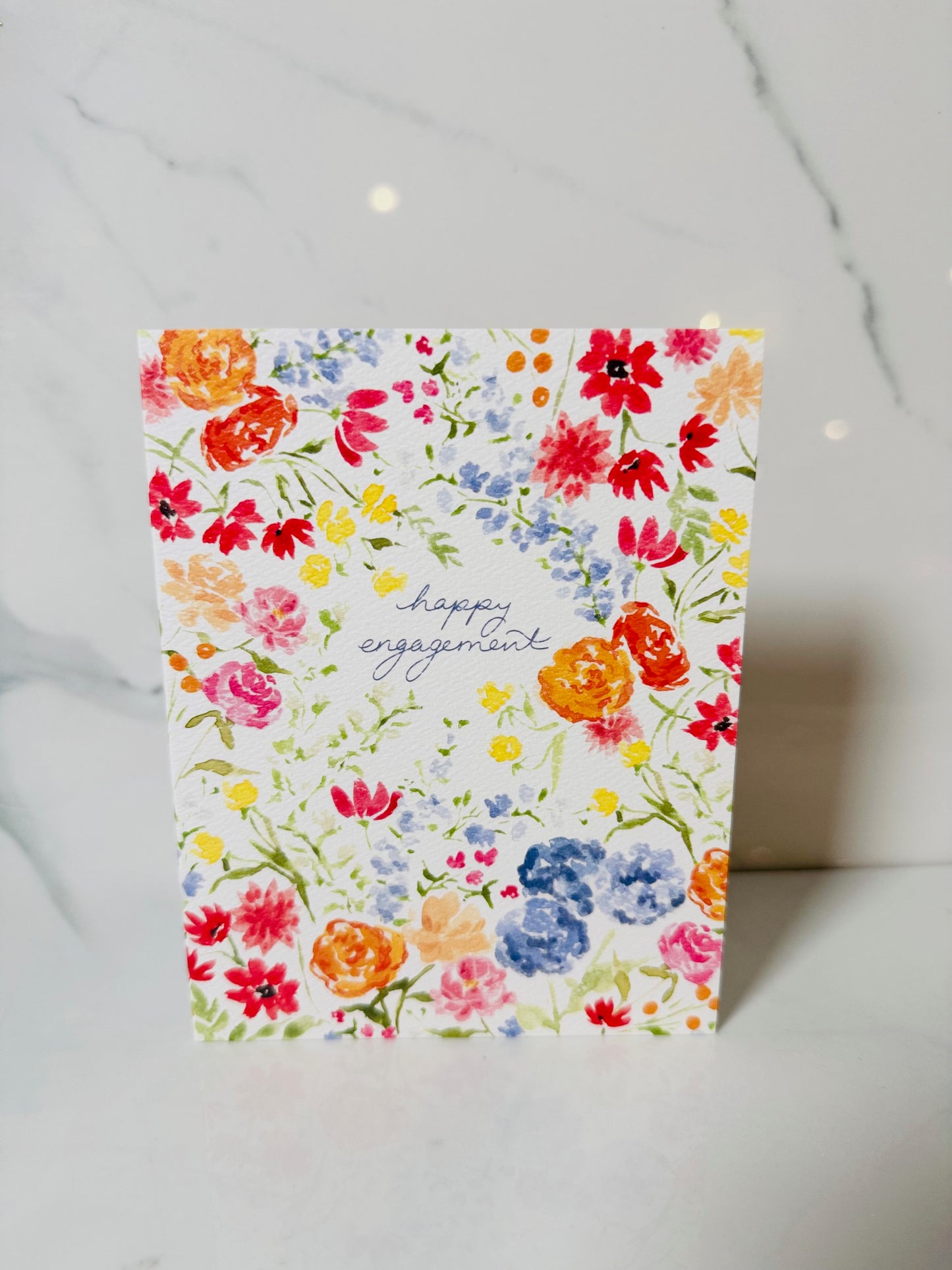 Floral Engagement Card