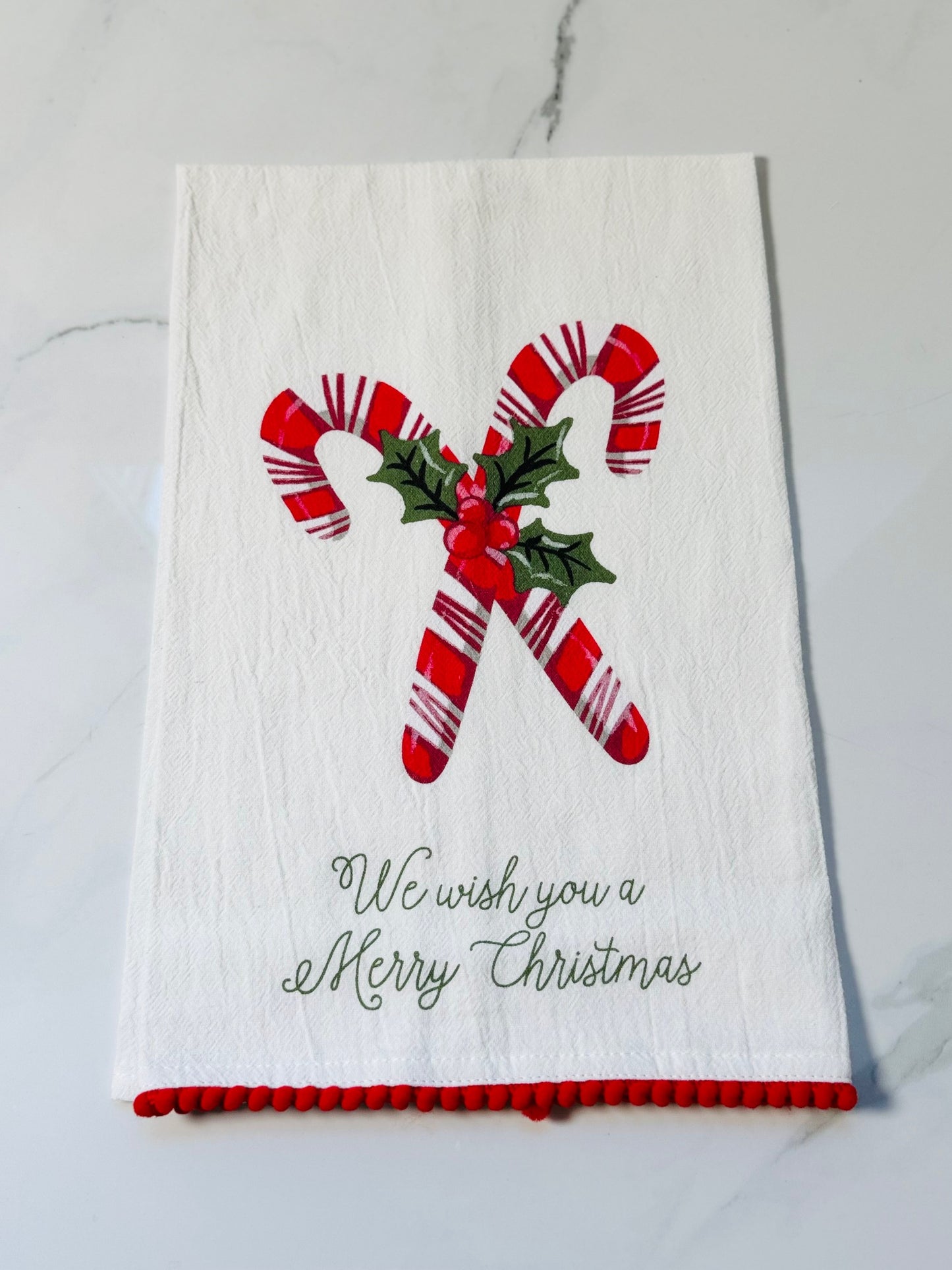 Candy Cane Hand Towel