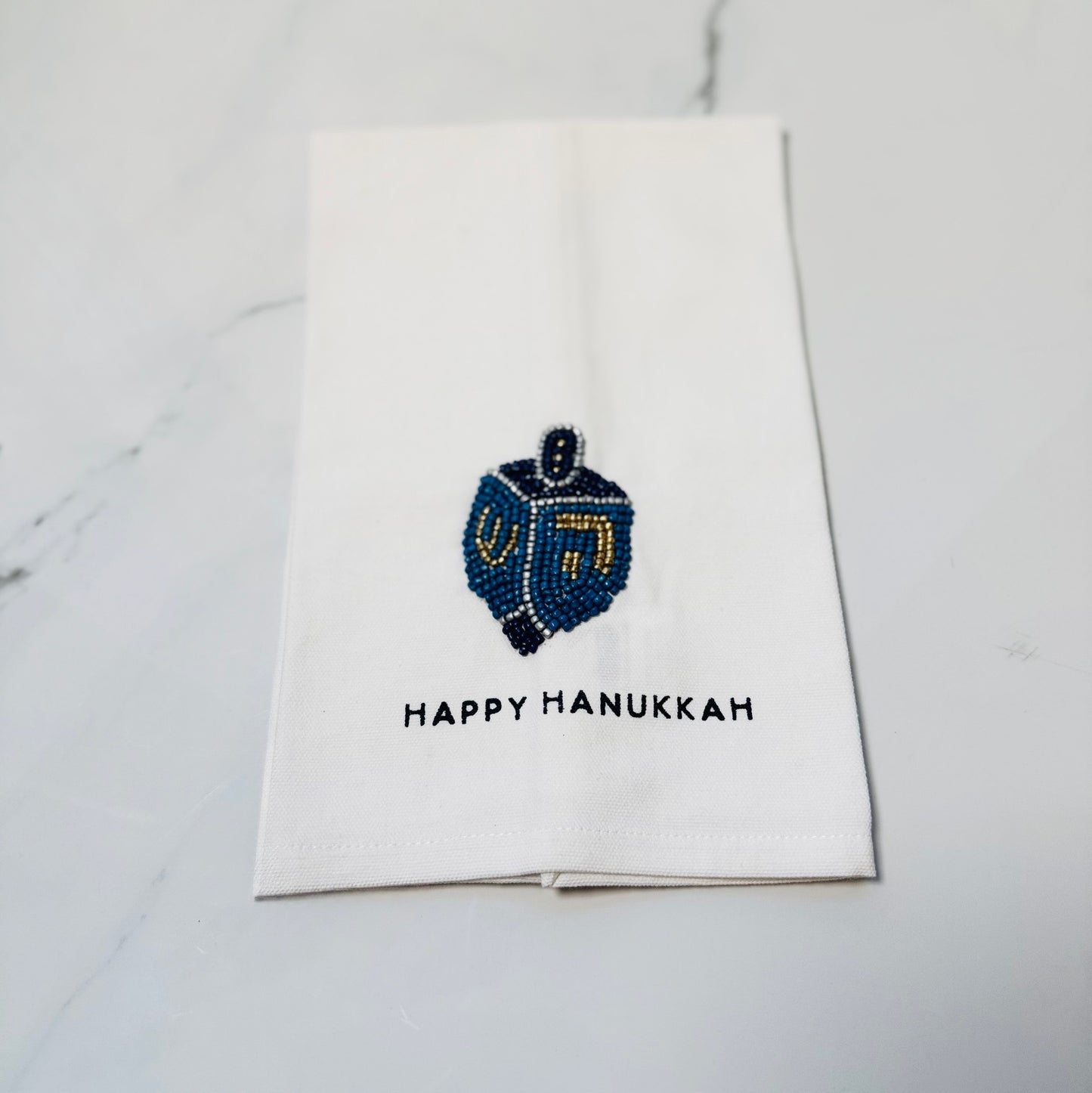 Dreidel Beaded Handtowel