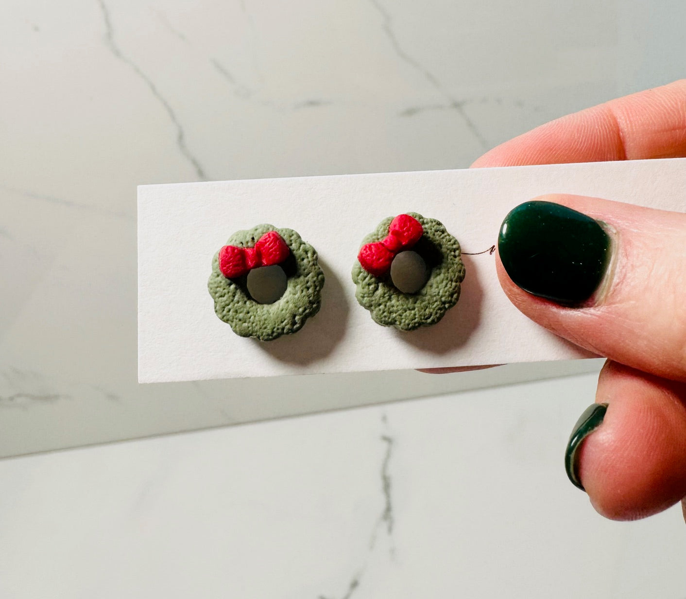Holiday Wreath Studs
