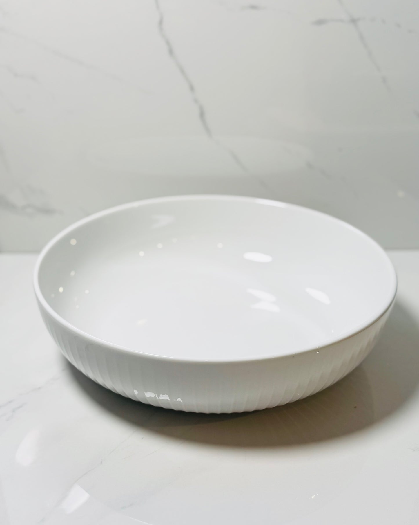 White Porcelain Serving Bowl