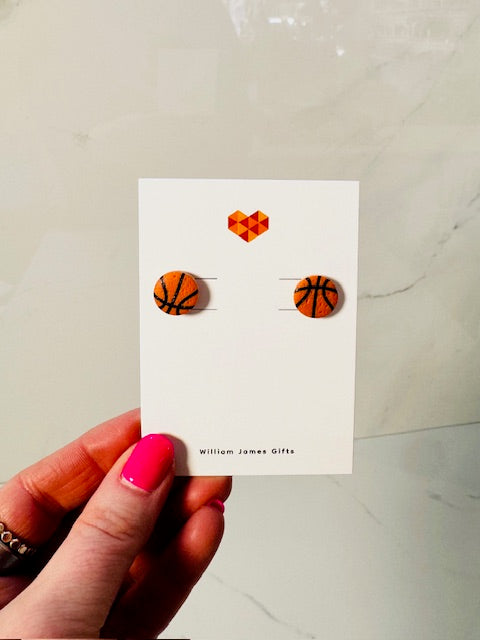 Basketball Stud Earrings