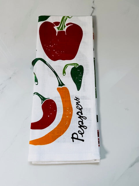 Garden Peppers Hand Towel