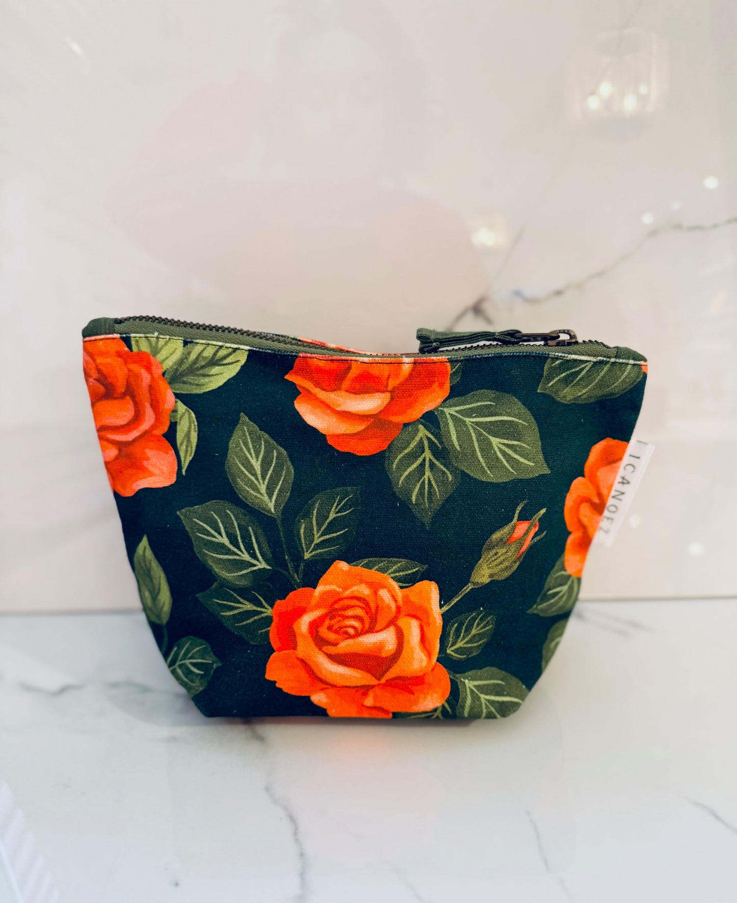 Roses Canvas Pouch