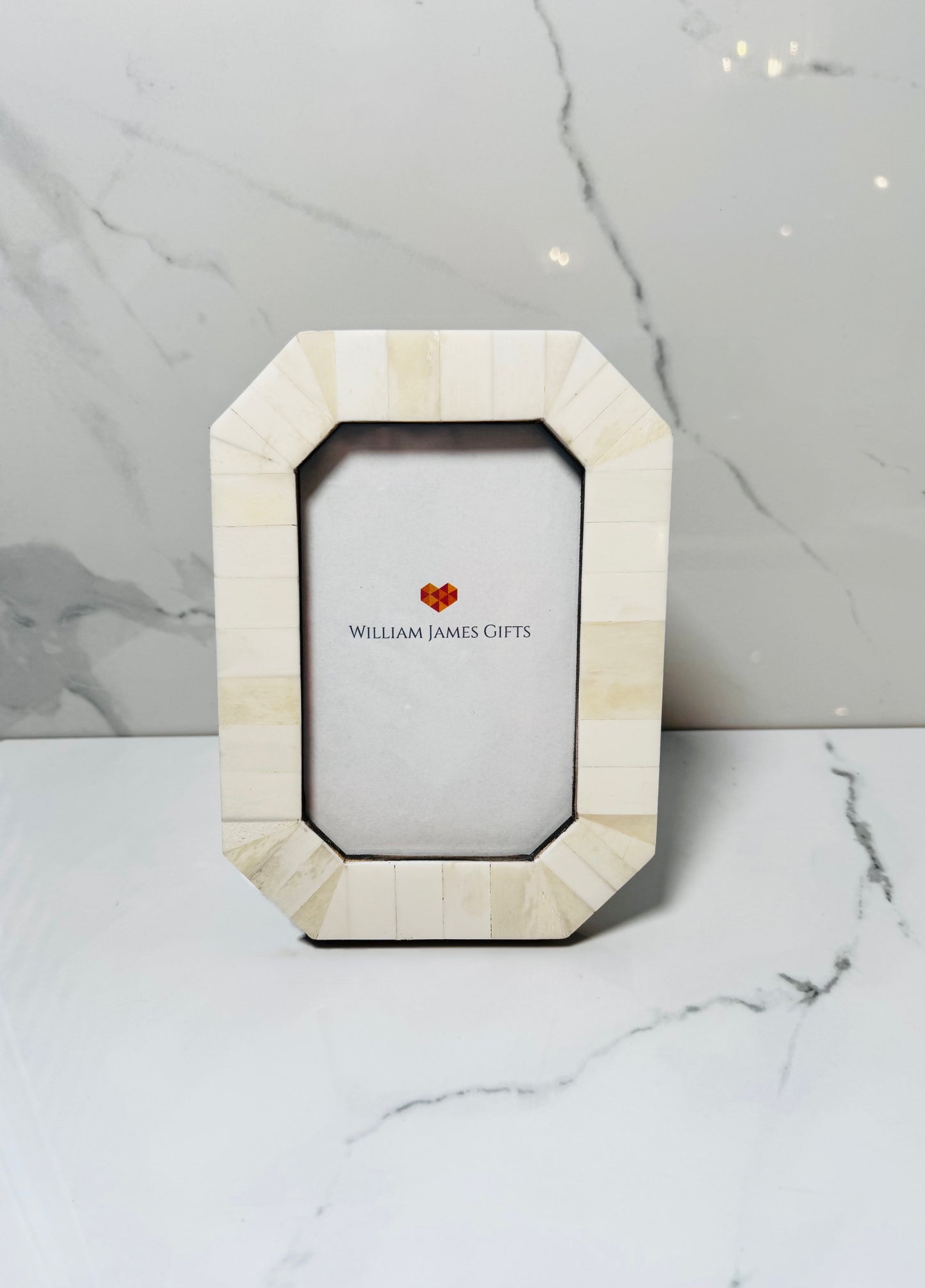 4x6 White Mosaic Photo Frame
