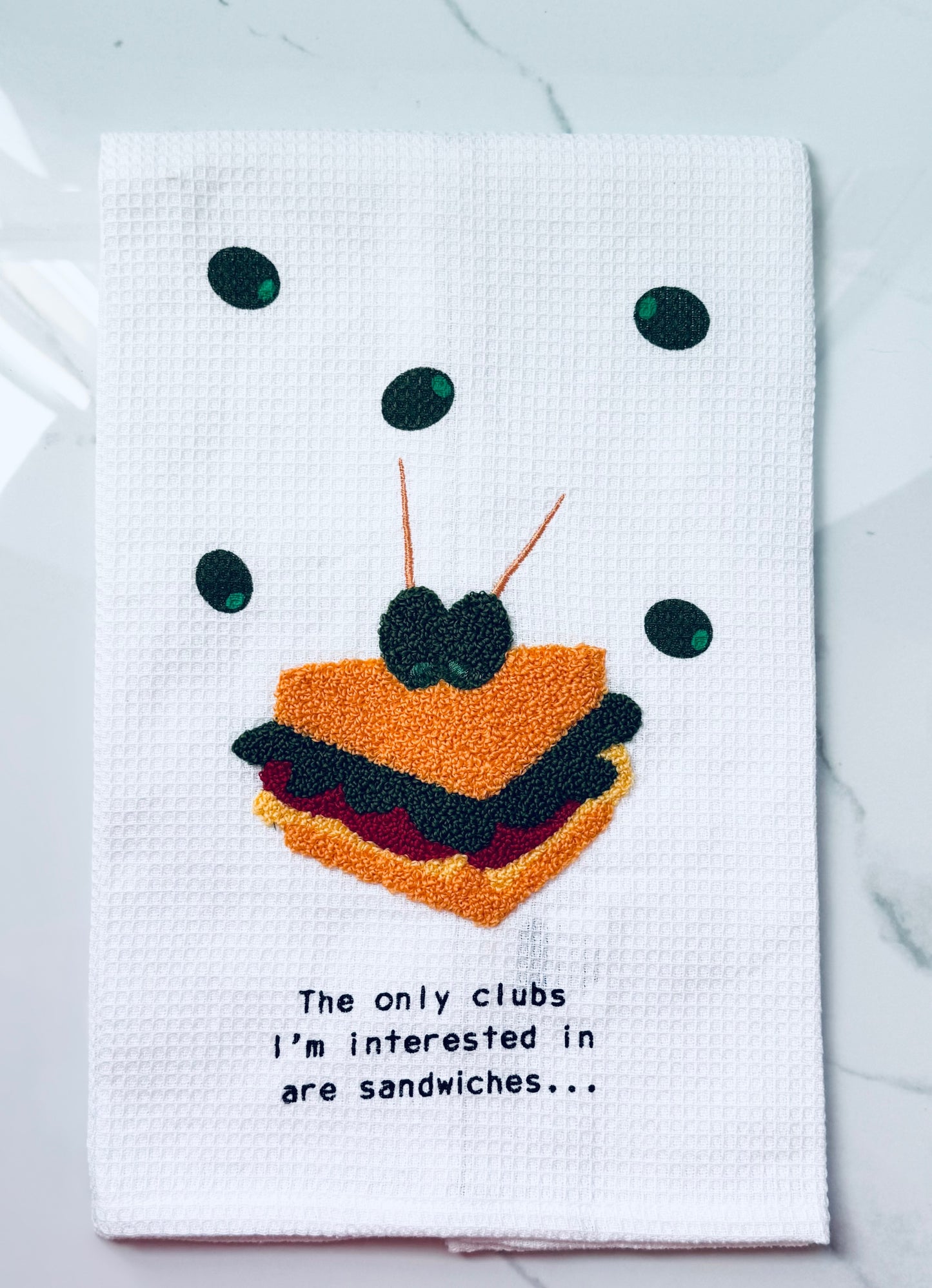 Olive Sandwich Hand Towel