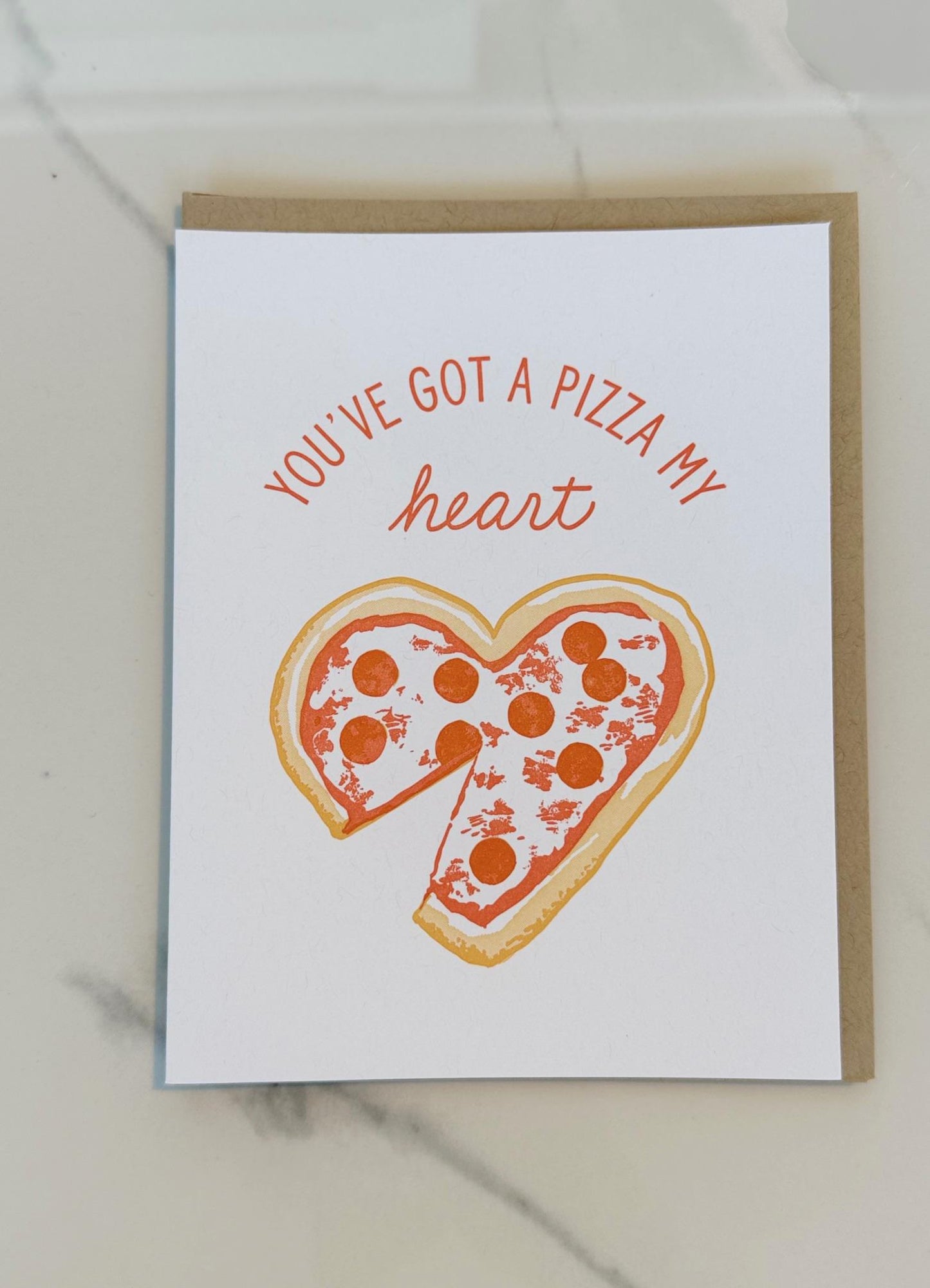 Pizza Heart Greeting Card