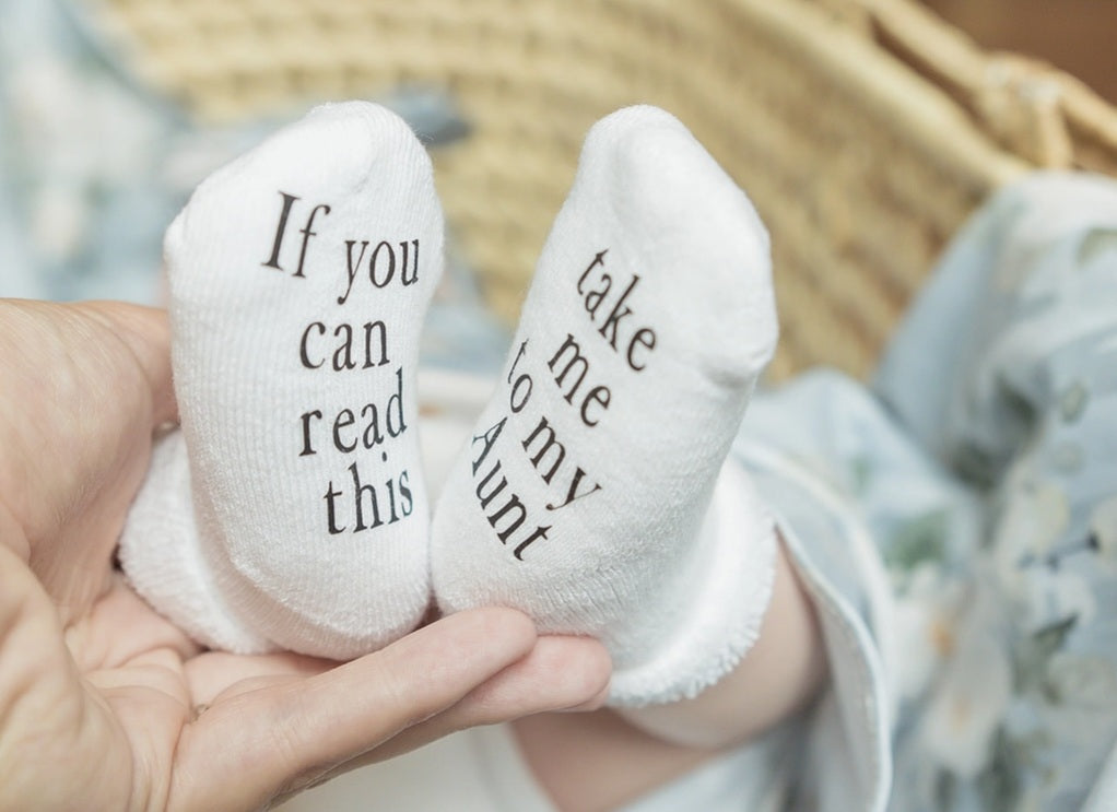 Take Me To My Aunt Infant Socks