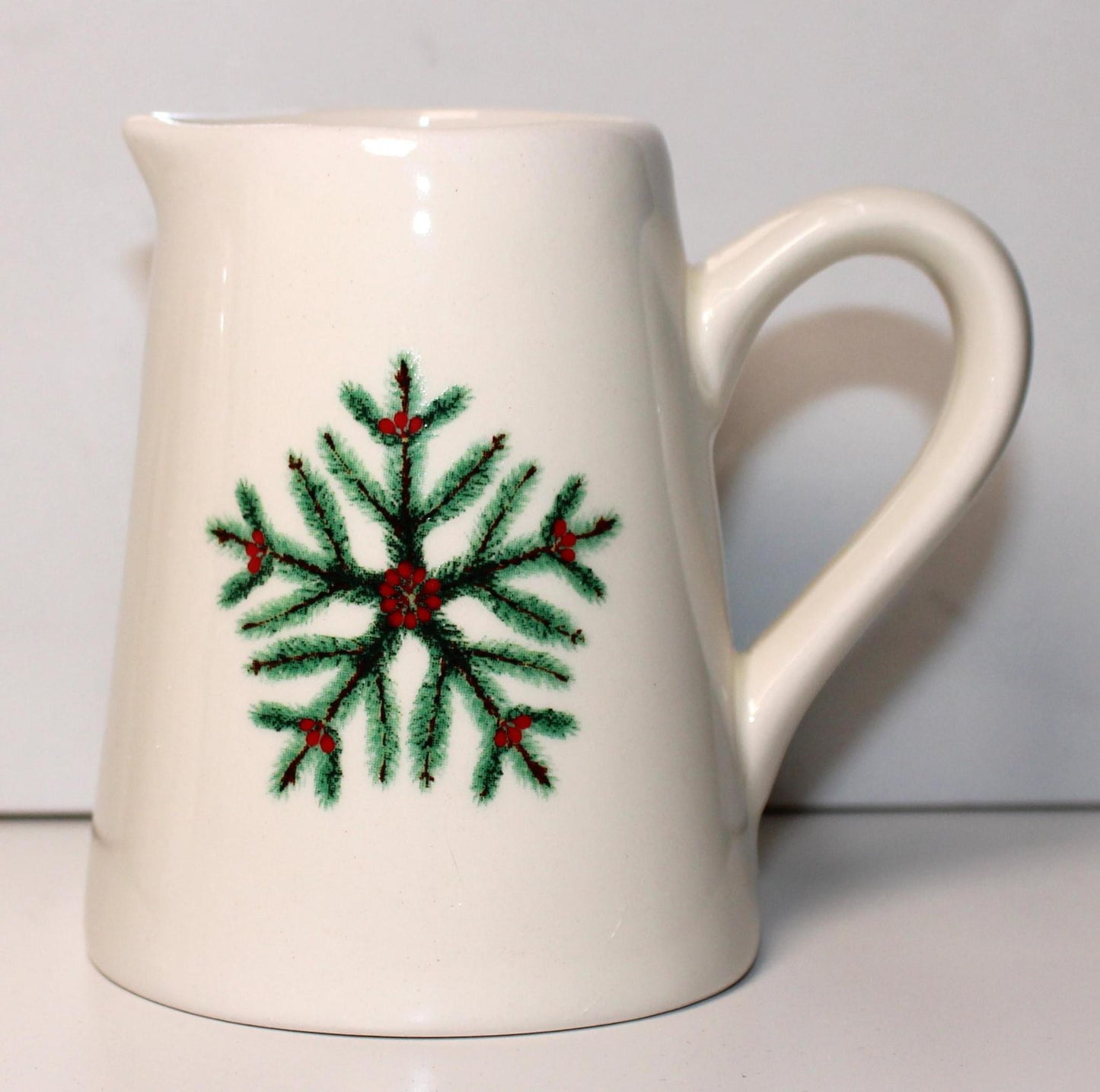 Holiday Snowflake Stoneware Pitcher