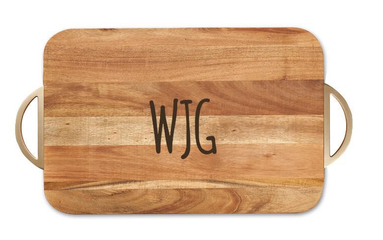 Acacia Rounded Rectangle Board with Handles