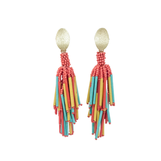 Coral Confetti Earrings