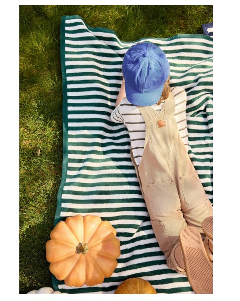 Evergreen Stripe Midi Chappywrap Blanket