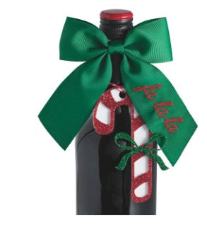 Fa La La Wine Tag and Bow