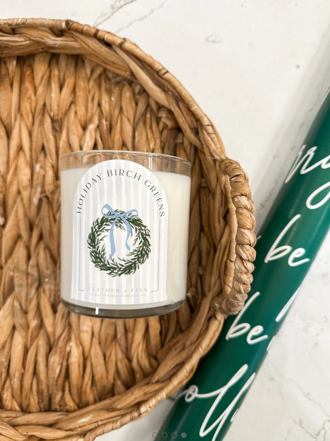 Holiday Birch Greens Candle